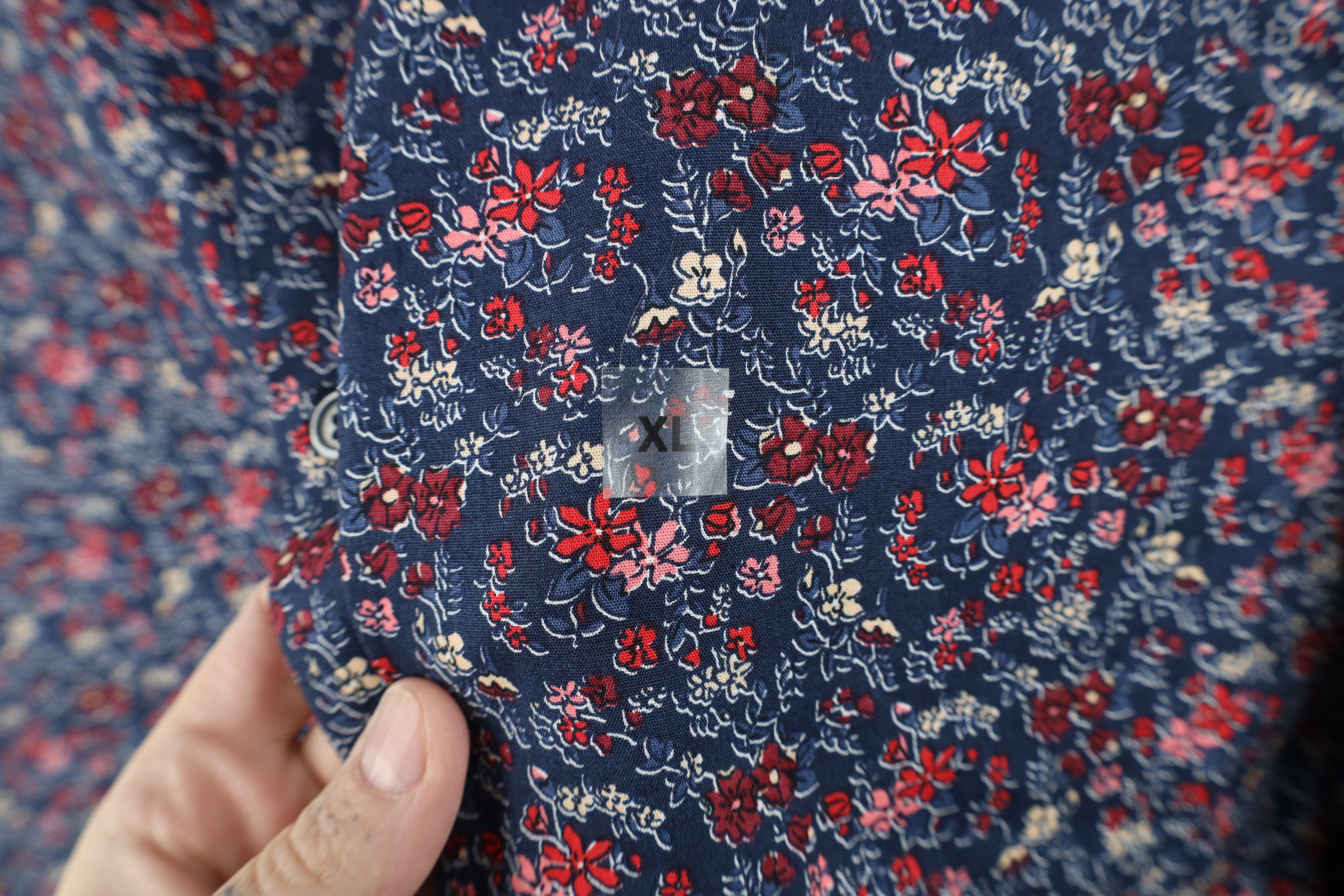 Express New Express Fit Flower Floral All Over Print Button Shirt Size US XL / EU 56 / 4 - 4 Thumbnail
