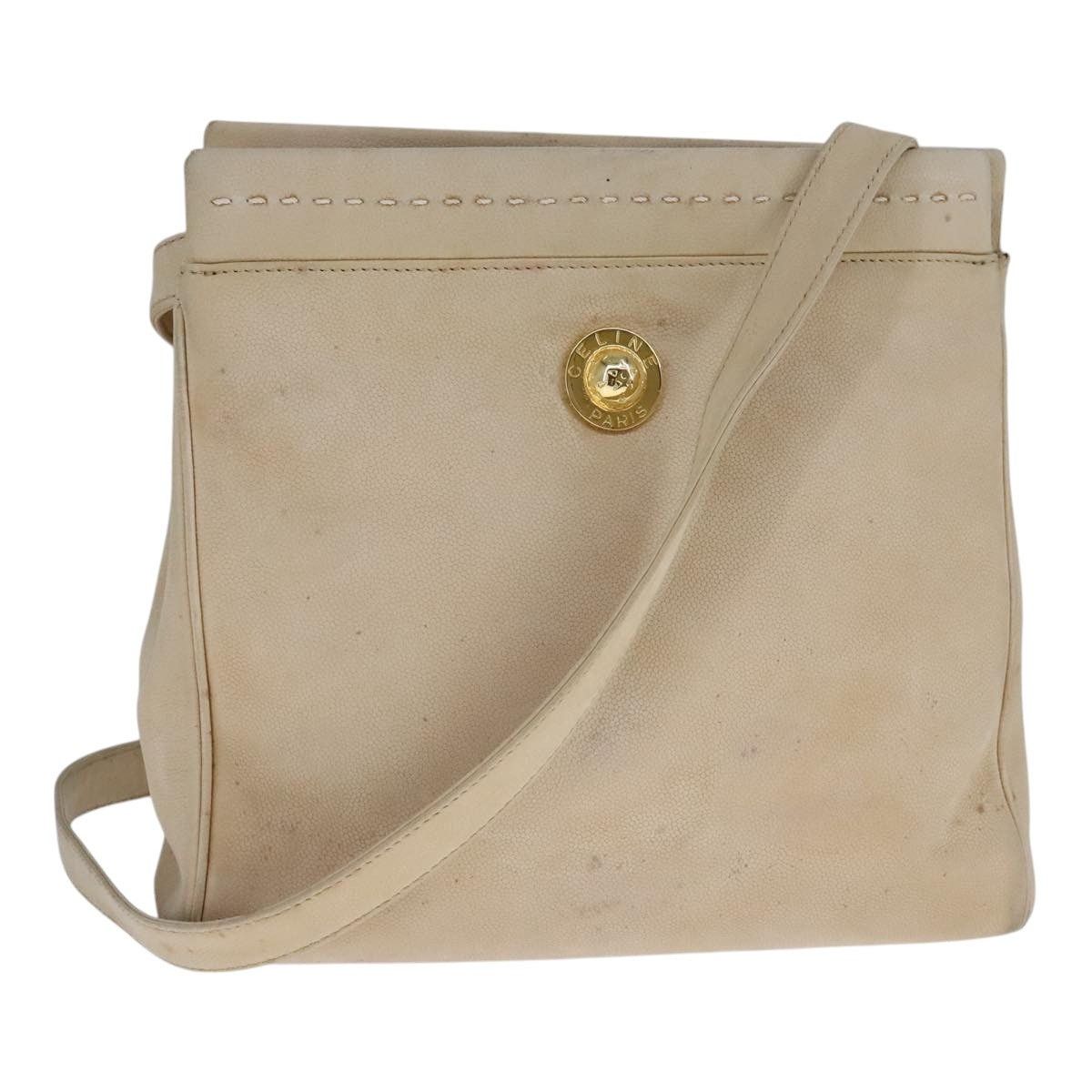 Celine CELINE Shoulder Bag Leather Beige Size ONE SIZE - 1 Thumbnail