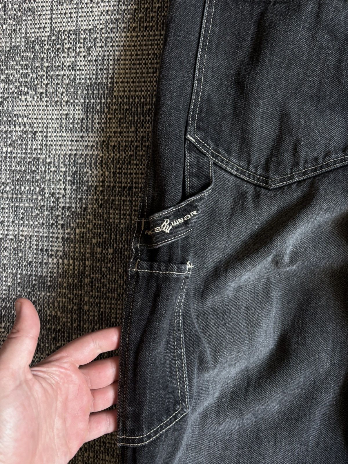 Rocawear Vintage Rocawear Sk8 Baggy Carpenter Jeans Black Faded Size US 36 / EU 52 - 3 Thumbnail