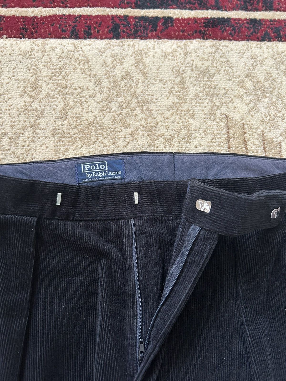 Polo Ralph Lauren Vintage 90s Polo Ralph Lauren Corduroy Pleated Pants Size US 34 / EU 50 - 6 Thumbnail