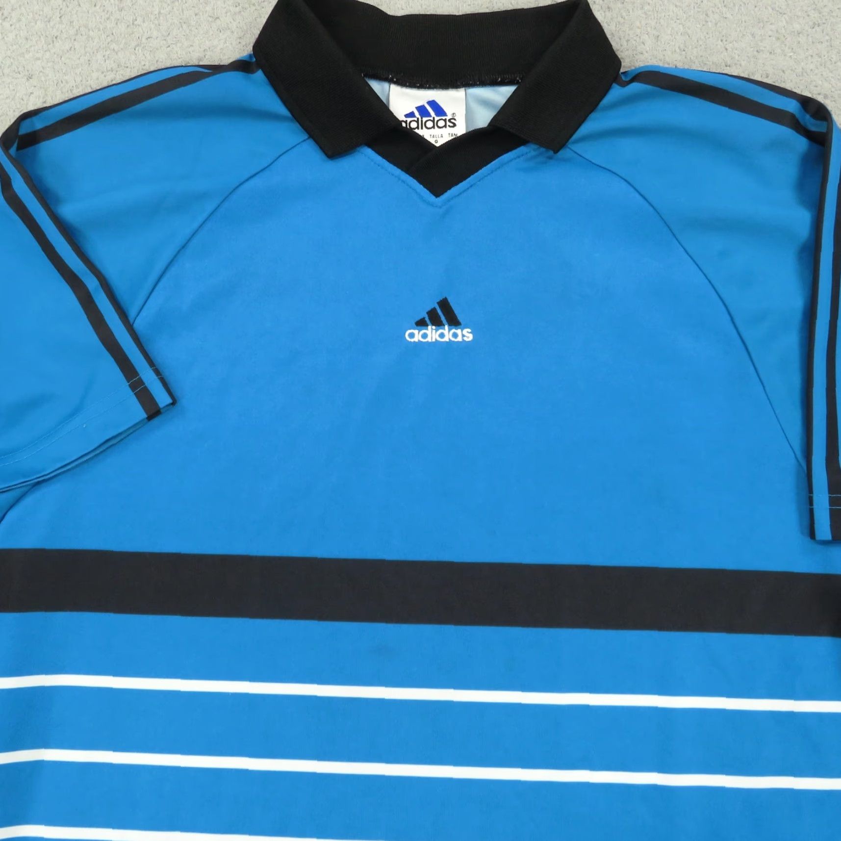 Adidas VTG Adidas Shirt Mens Large Made in USA Soccer Jersey Striped Embroidered 90s Sports USA Shirt Mens Large 90s Adidas Size US L / EU 52-54 / 3 - 2 Thumbnail