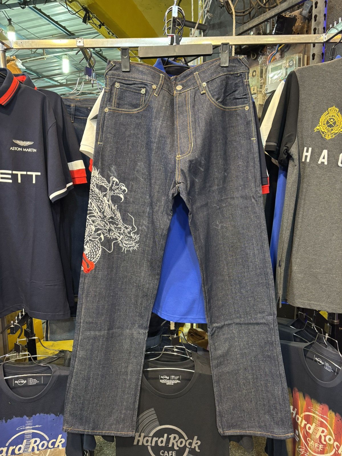 Kapital 🐉Vintage Dragon Embroidery Japanese Denim Jeans Size US 32 / EU 48 - 2 Thumbnail