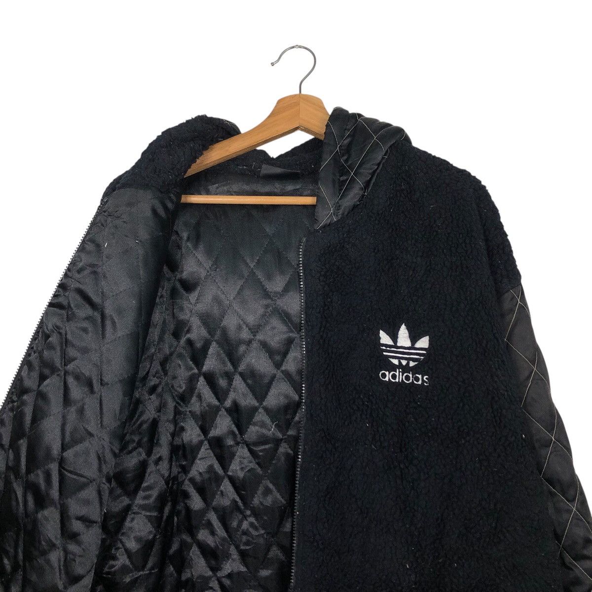 Adidas 📌Vintage Wool Zipper Jacket Adidas Big Logo Embroidery Size US M / EU 48-50 / 2 - 15 Thumbnail