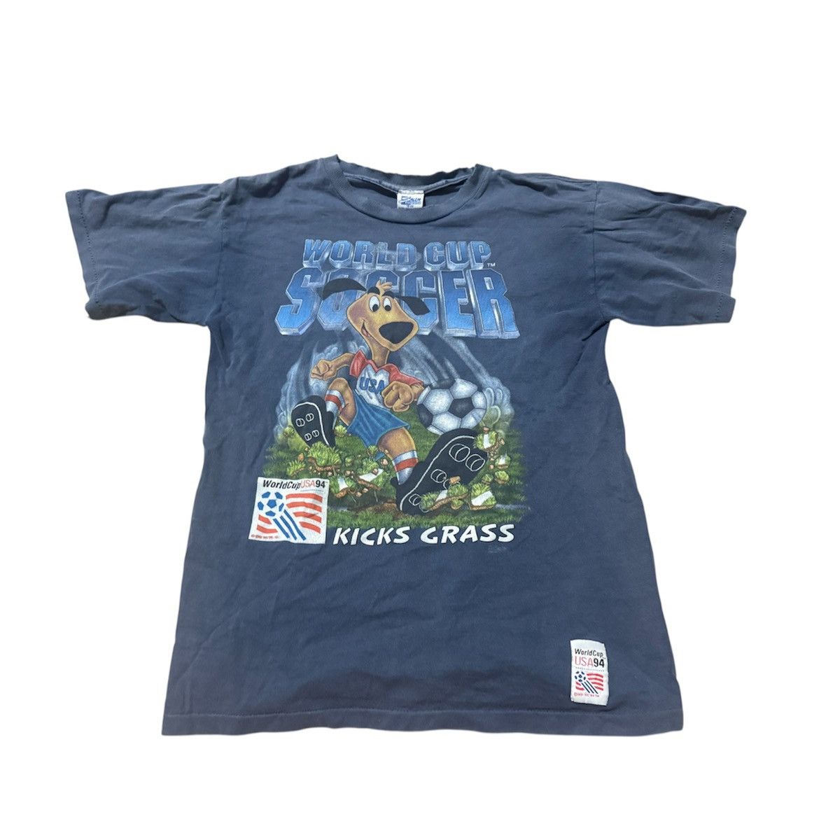 Vintage Distressed Vintage 90s Team USA World Cup T Shirt Kids Size US S / EU 44-46 / 1 - 1 Thumbnail