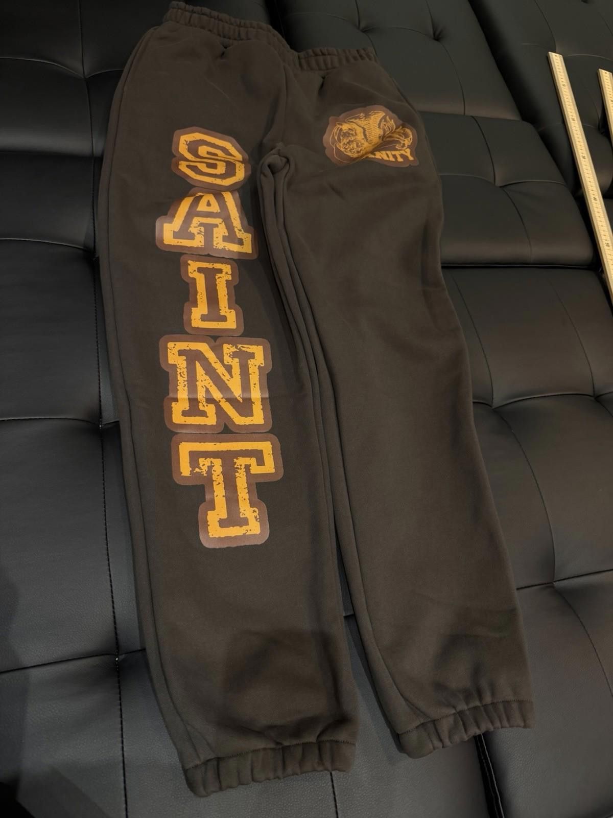Saint Vanity Size Large - Saint Vanity Varsity Sweatpants Grey NEW Size US 34 / EU 50 - 2 Thumbnail