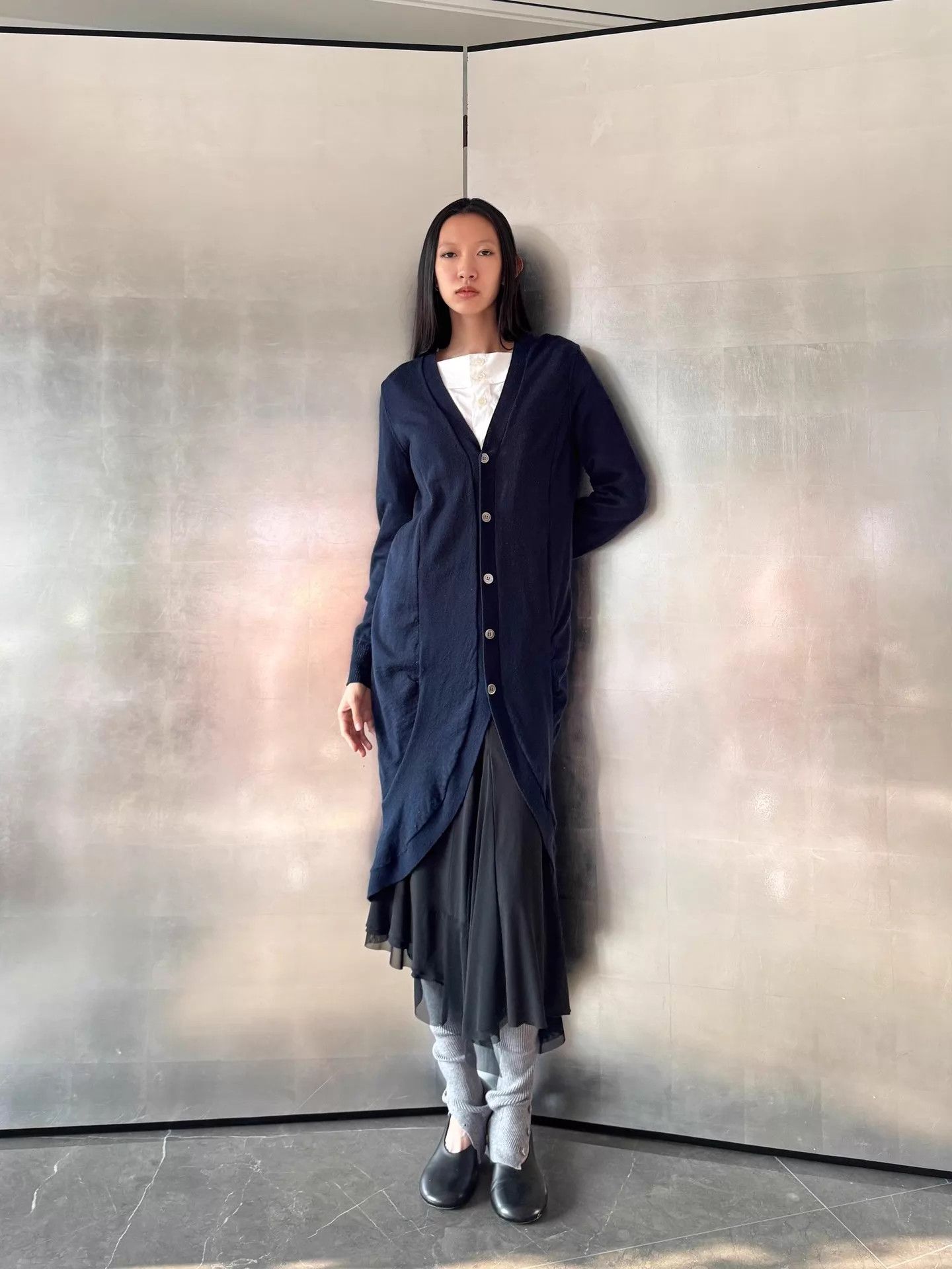 Junya Watanabe Junya Watanabe Stretch Knit Mermaid Hem Robe Coat Size S / US 4 / IT 40 - 2 Thumbnail