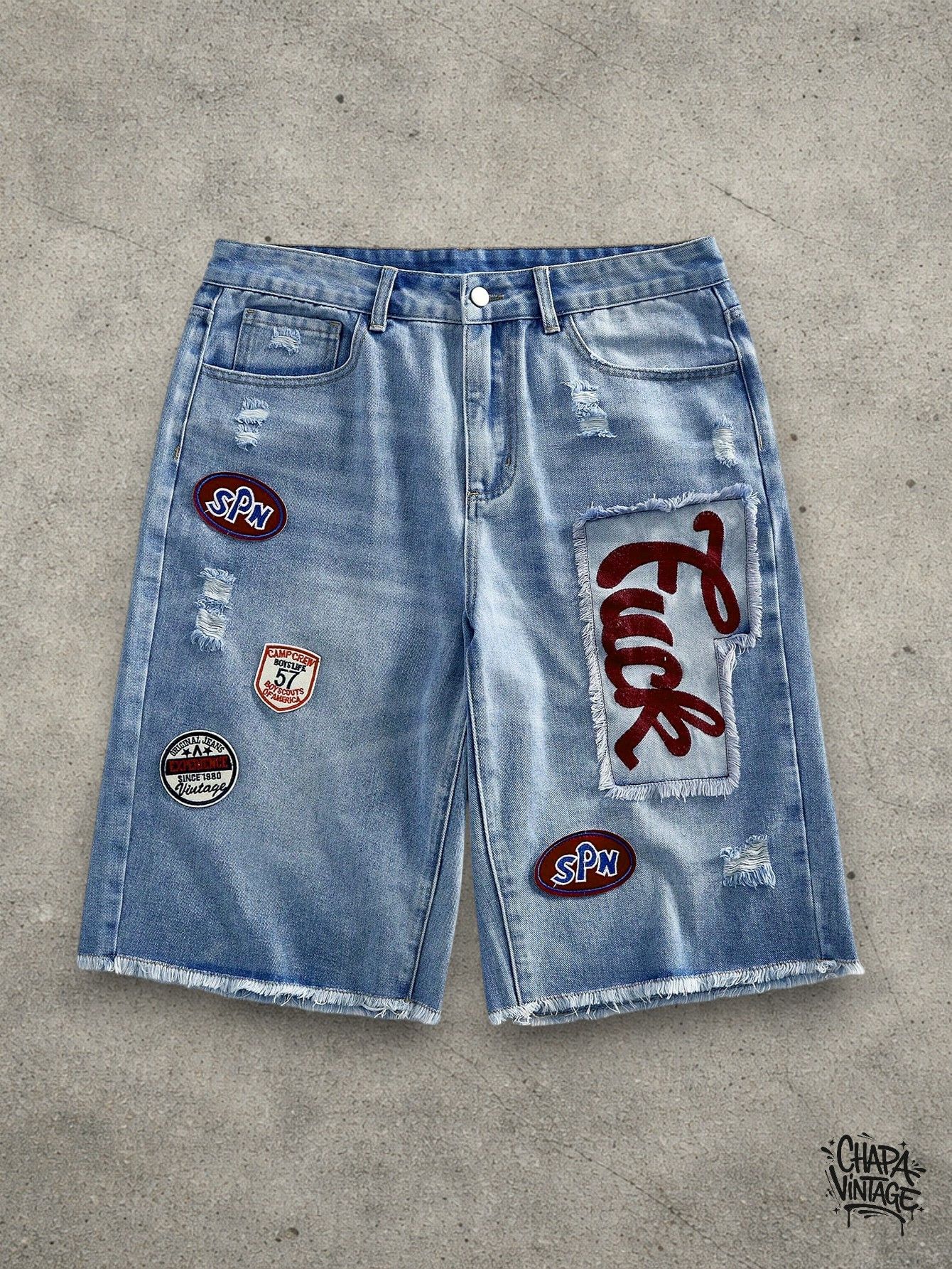 Vintage Washed jeans shorts Size US 32 / EU 48 - 1 Thumbnail