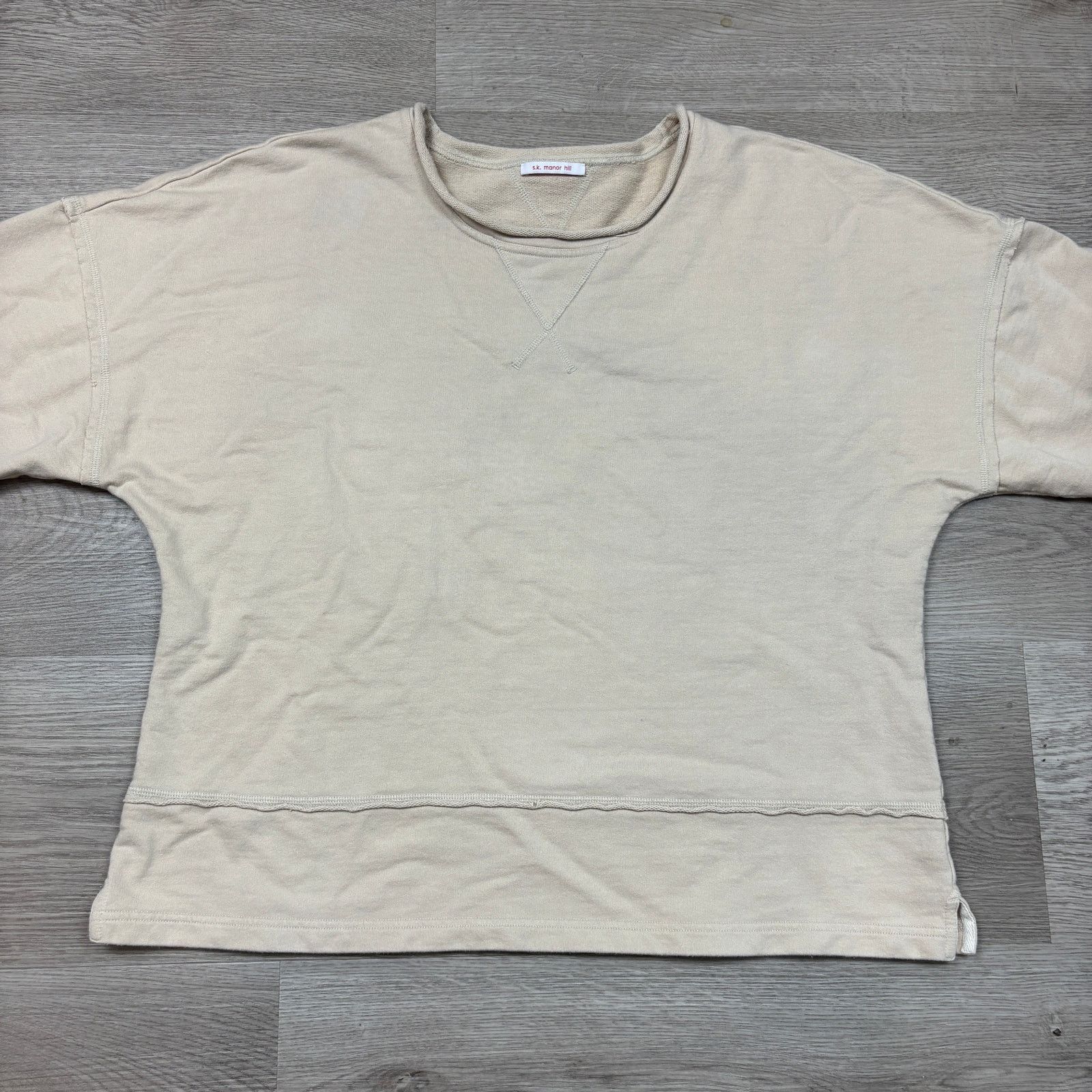 s.k. manor hill S.K. Manor Hill French Terry Oversized Crew Sweatshirt Med Size US M / EU 48-50 / 2 - 2 Thumbnail