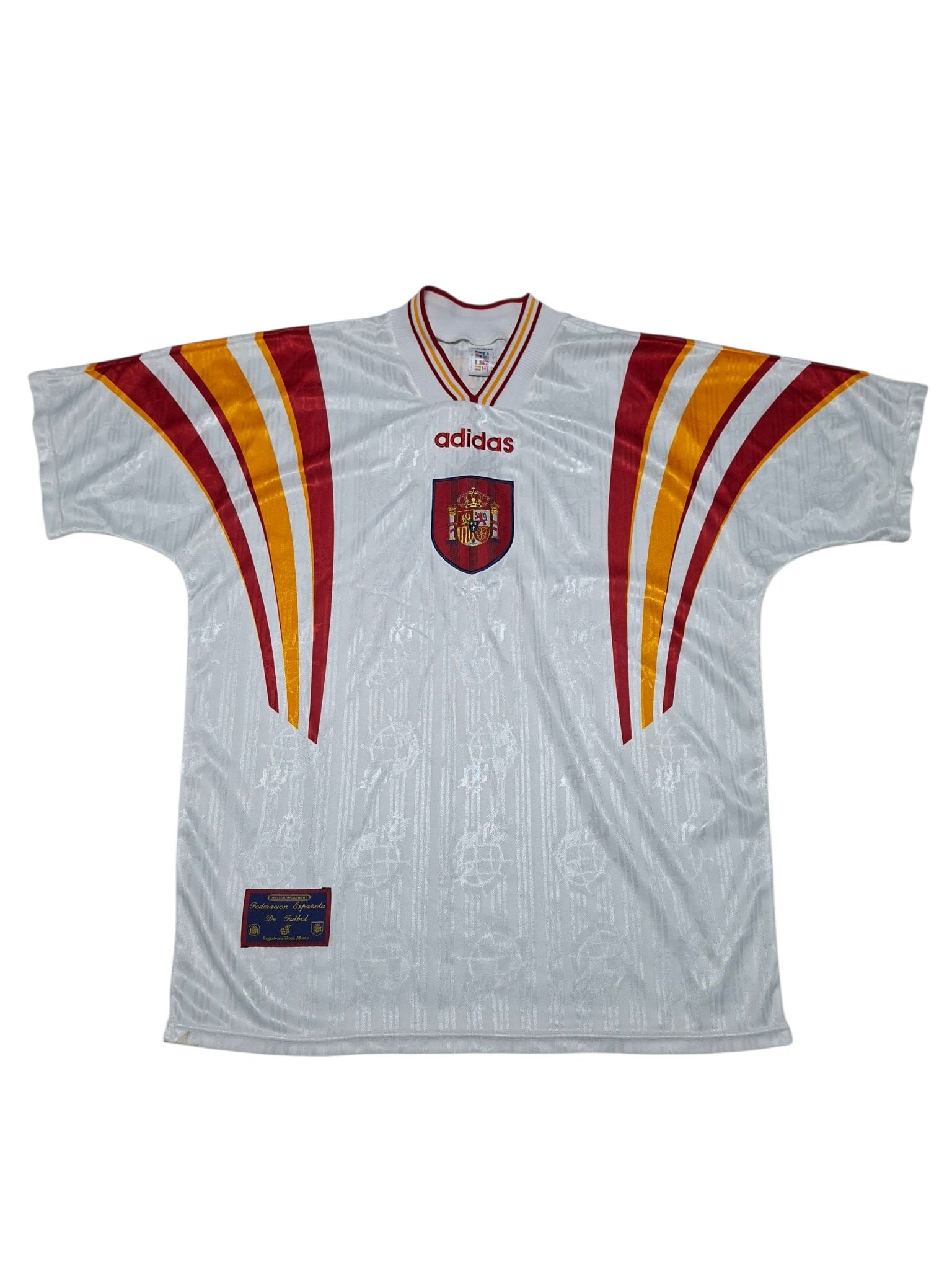 Adidas SPAIN ADIDAS VINTAGE 1994 MADE IN SPAIN SOCCER JERSEY Size US L / EU 52-54 / 3 - 1 Thumbnail