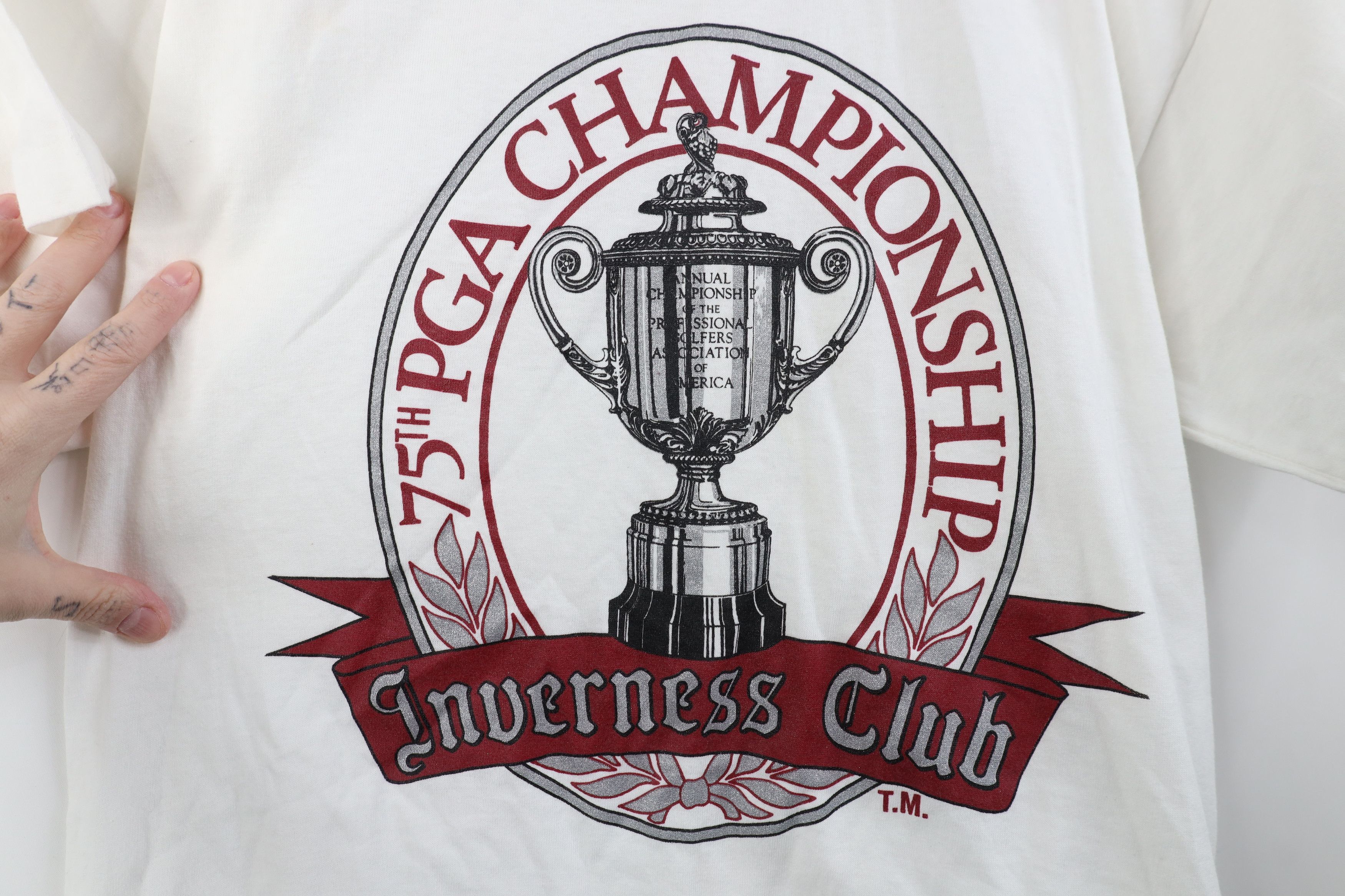 Vintage Vintage 90s PGA Championship Inverness Club Golf T-Shirt USA Size US M / EU 48-50 / 2 - 4 Thumbnail