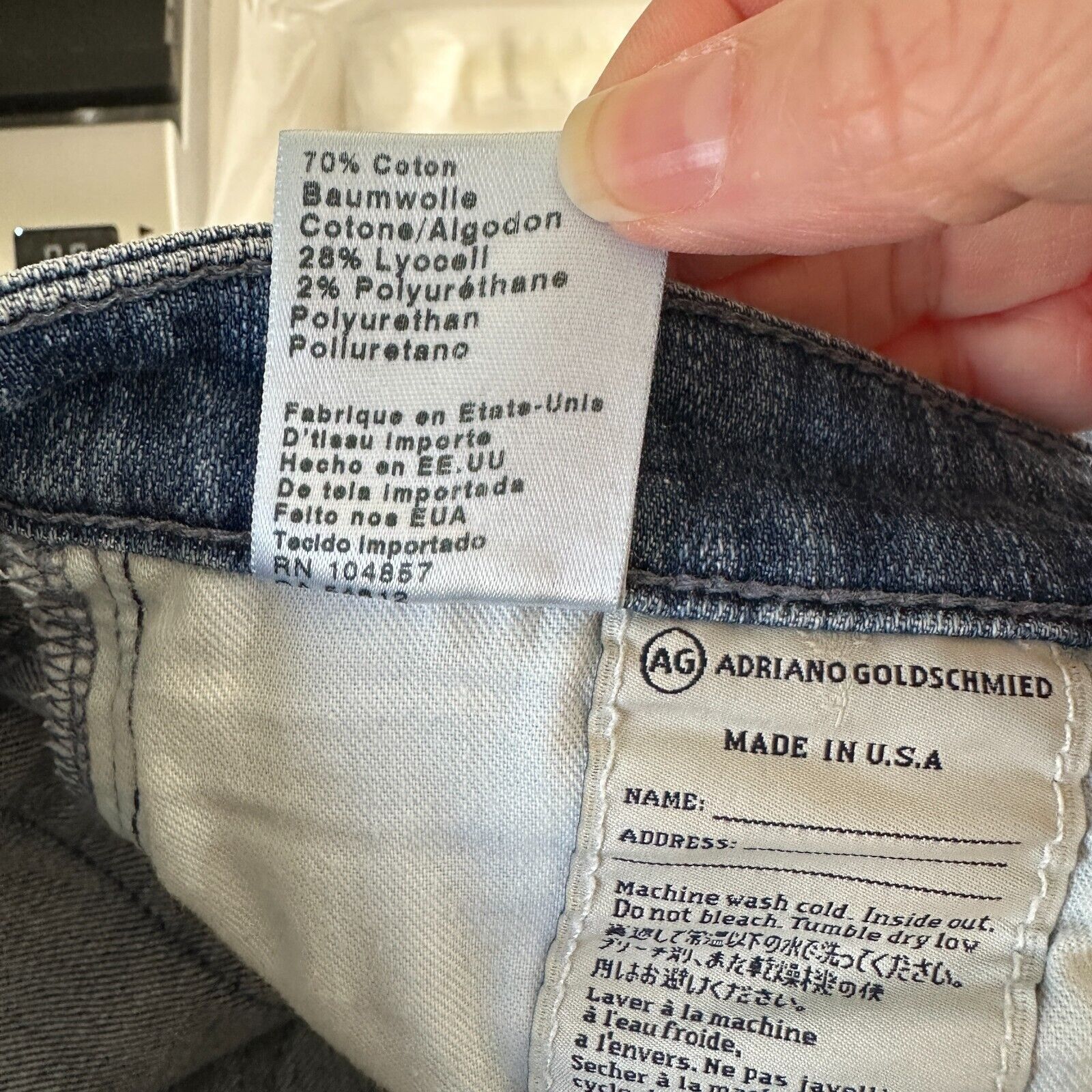 AG Adriano Goldschmied Ag Adriano Goldschmeid Distressed The Stilt Roll Up Jeans 27 Size 27" / US 4 / IT 40 - 8 Thumbnail