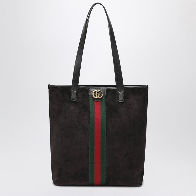 Gucci Gucci Medium Ophidia Shopping Bag In Brown Suede Size ONE SIZE - 1 Thumbnail