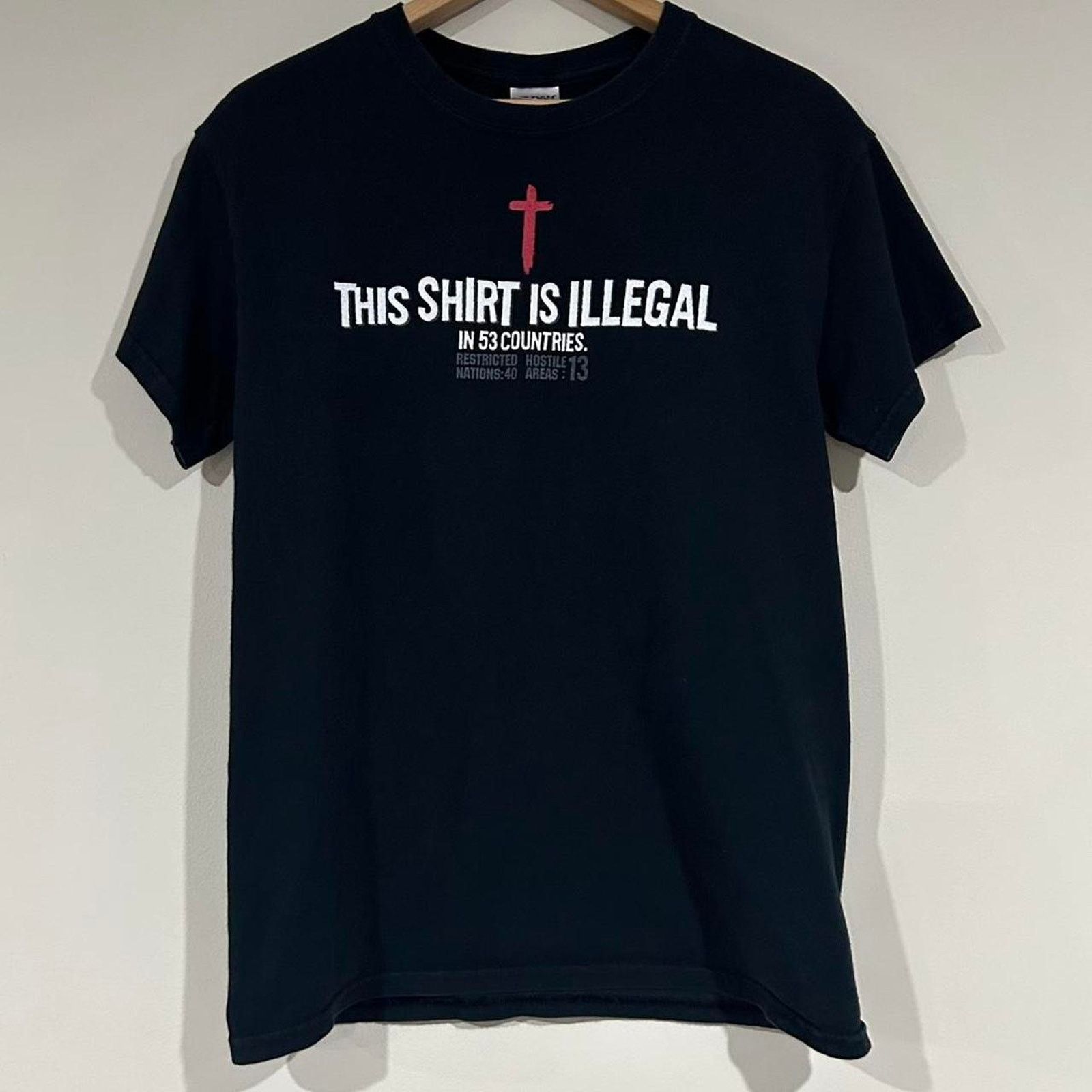 Gildan Y2K This Shirt Is Illegal In 53 Countries Tee Shirt Size US S / EU 44-46 / 1 - 1 Thumbnail