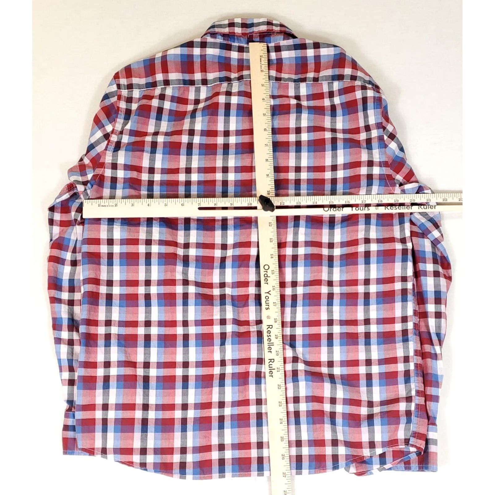 Banana Republic Banana Republic Button-Up Shirt Mens M Untucked Fit Plaid Check Long Sleeve Multicolor Shirt Size US M / EU 48-50 / 2 - 4 Thumbnail