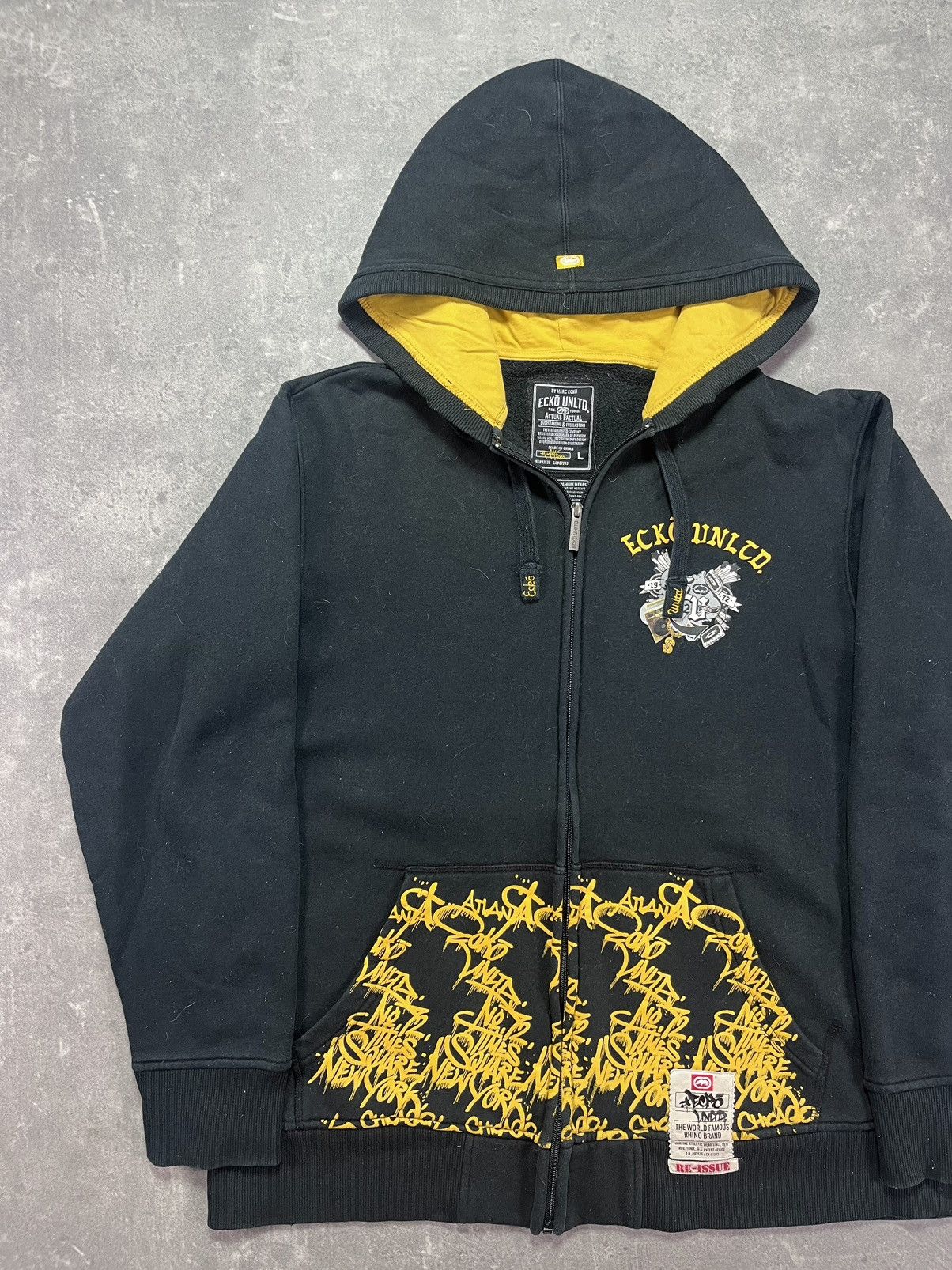 Ecko Unltd. Ecko Unltd Grafitti Spray Baggy Printed Zip Hoodie L XL Size US L / EU 52-54 / 3 - 3 Thumbnail
