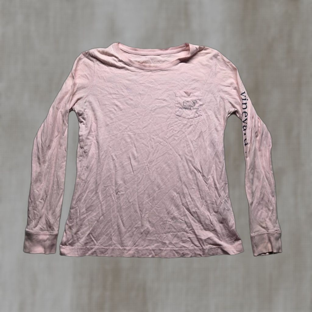Vineyard Vines VINTAGE Vineyard Vines Pink Whale Long Sleeve T-Shirt Women Small Casual Cotton 2010s Size S / US 4 / IT 40 - 1 Thumbnail