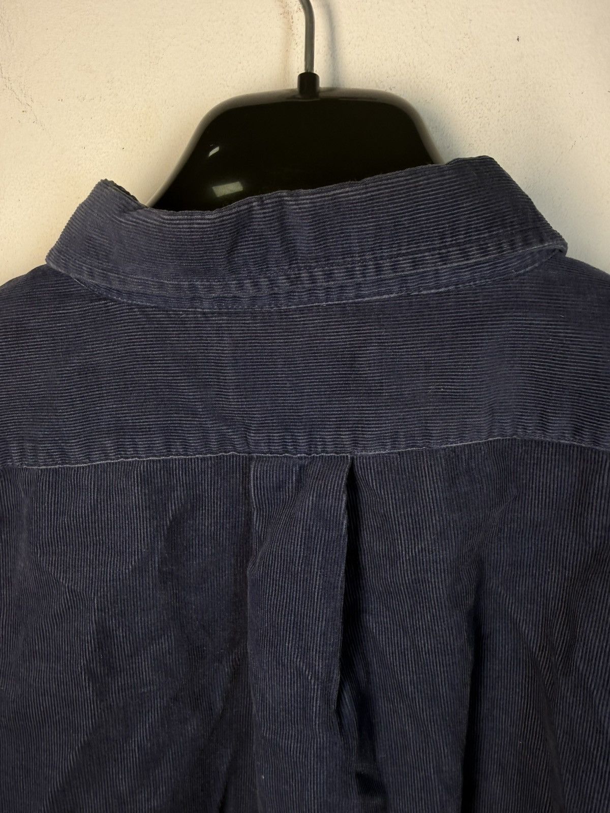 Yves Saint Laurent Corduroy YSL Shirt Velvet Soft Navy Button Up Dress Shirt Size US XL / EU 56 / 4 - 11 Thumbnail