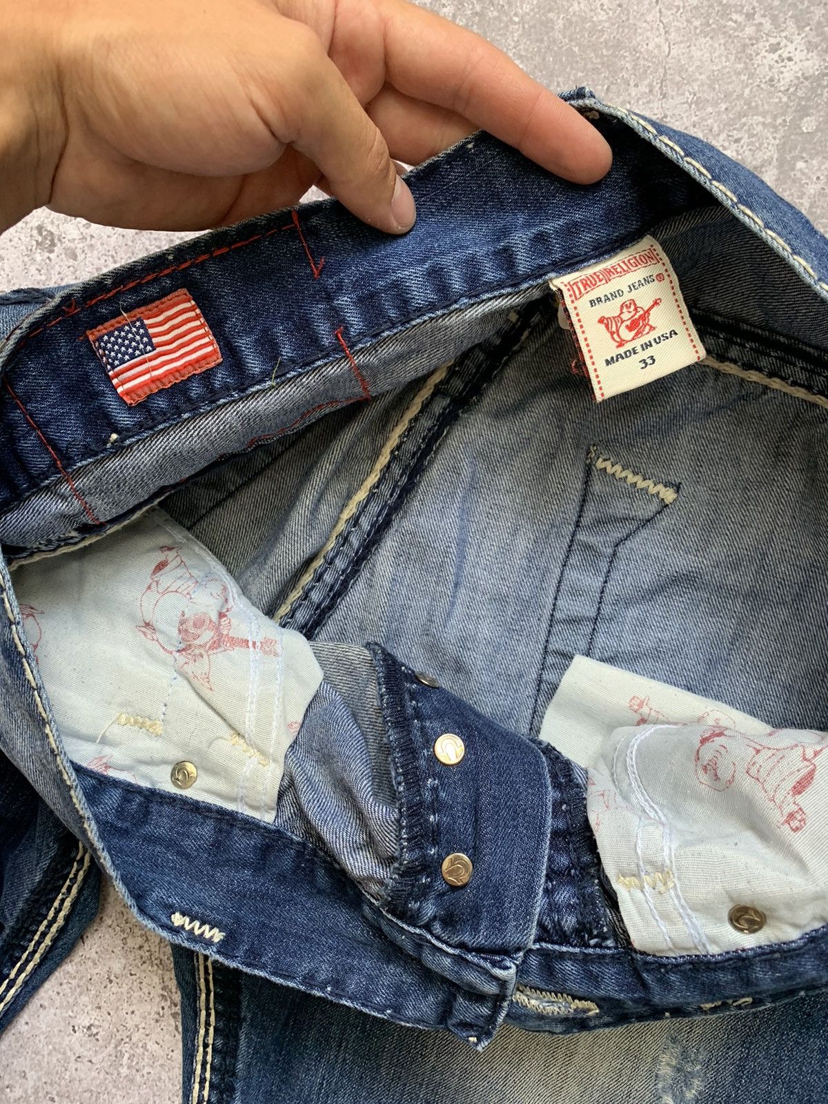 True Religion × Vintage Vintage True Religion Rope Stitch Jeans Size US 33 - 11 Thumbnail