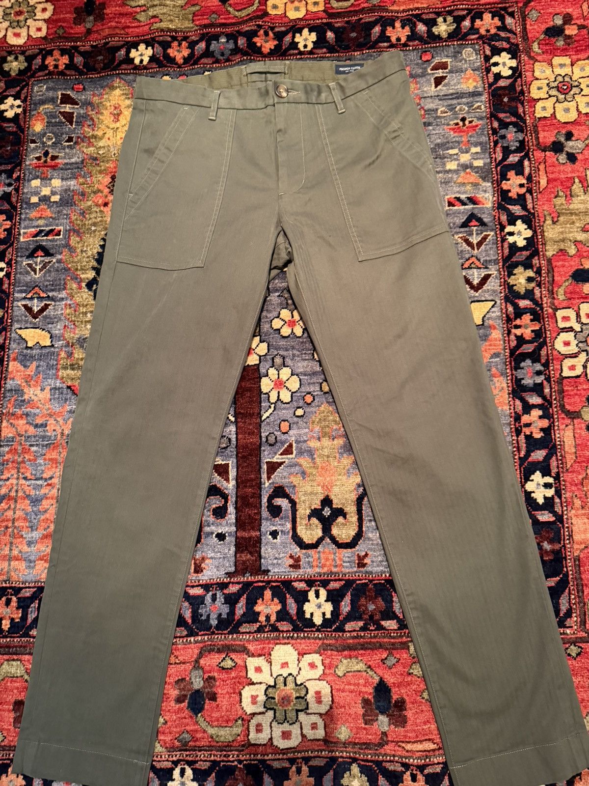 Proper Cloth Proper Cloth Thyme Herringbone Canvas Fatigue Pant Size US 35 - 1 Thumbnail