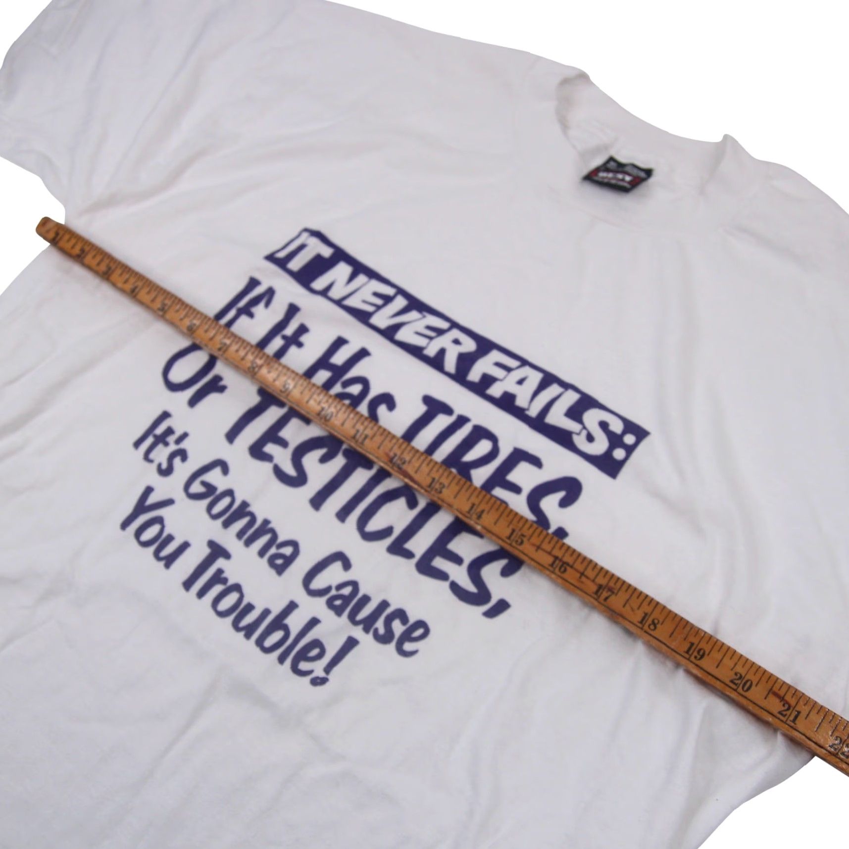 Vintage VINTAGE Slogan Mens XL Graphic T Shirt White Size US XL / EU 56 / 4 - 6 Thumbnail