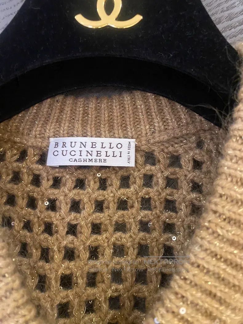 Brunello Cucinelli Brunello Cucinelli Black Sequin Cashmere Vest Size M / US 6-8 / IT 42-44 - 2 Thumbnail