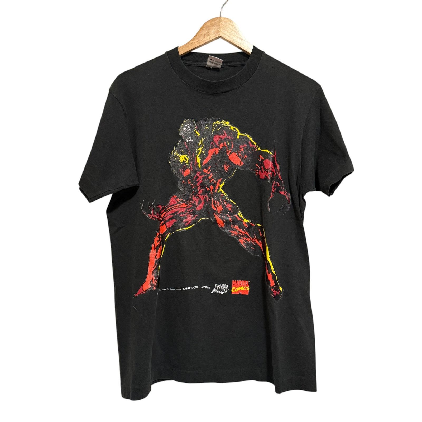 Fruit Of The Loom Vintage 1990s Sabertooth Shirt Marvel Comic Images Medium Size US M / EU 48-50 / 2 - 1 Thumbnail