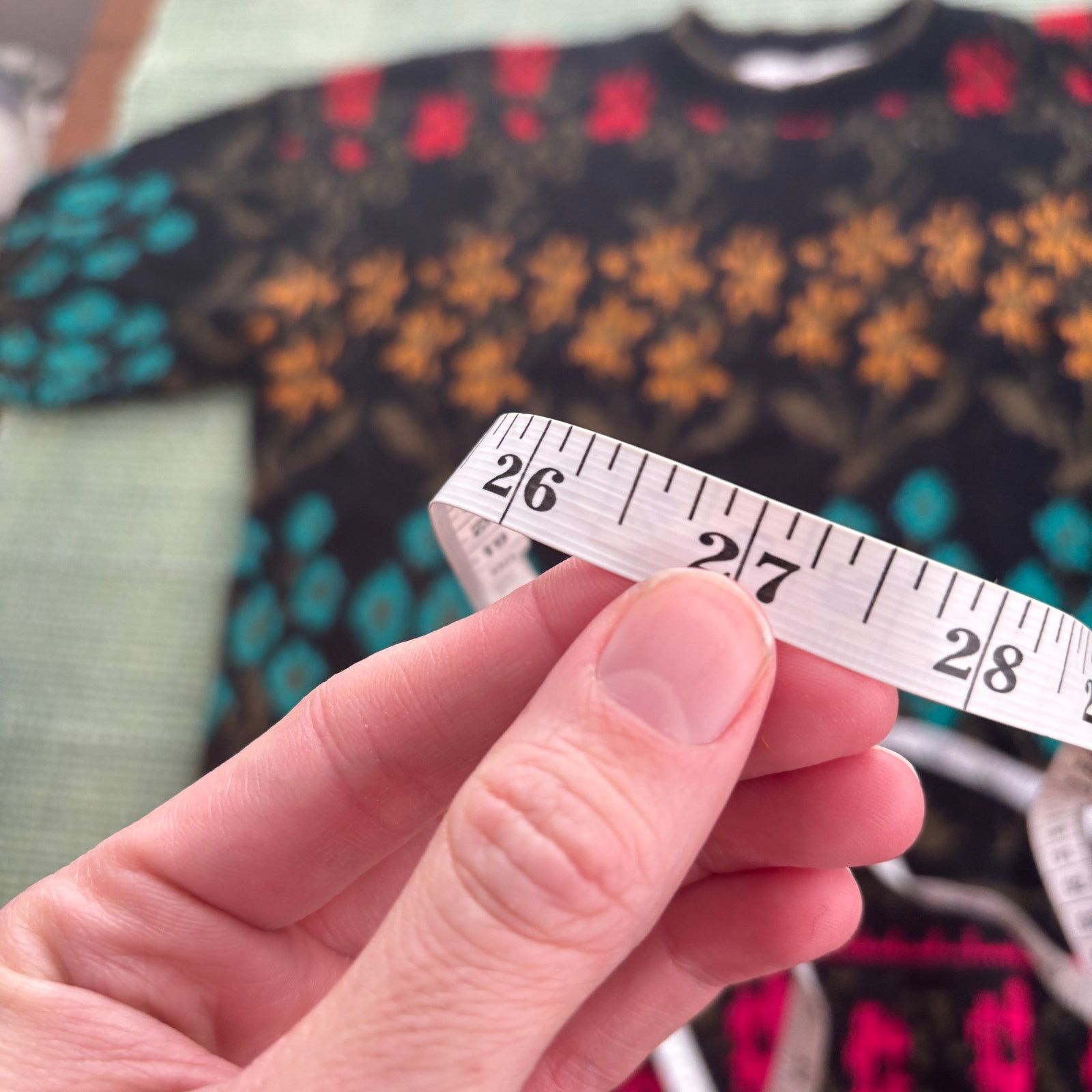 Vintage Vintage knit floral united stated sweater made in usa Size US L / EU 52-54 / 3 - 9 Thumbnail