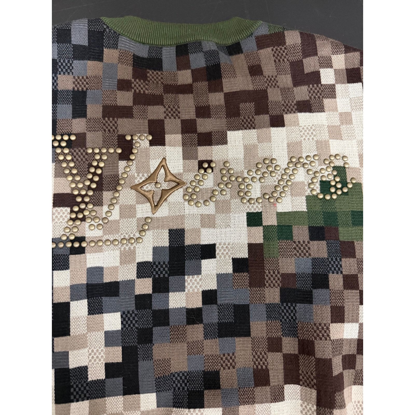 Louis Vuitton Louis Vuitton Damier Damoflage Cotton Pullover Green Size US S / EU 44-46 / 1 - 4 Thumbnail
