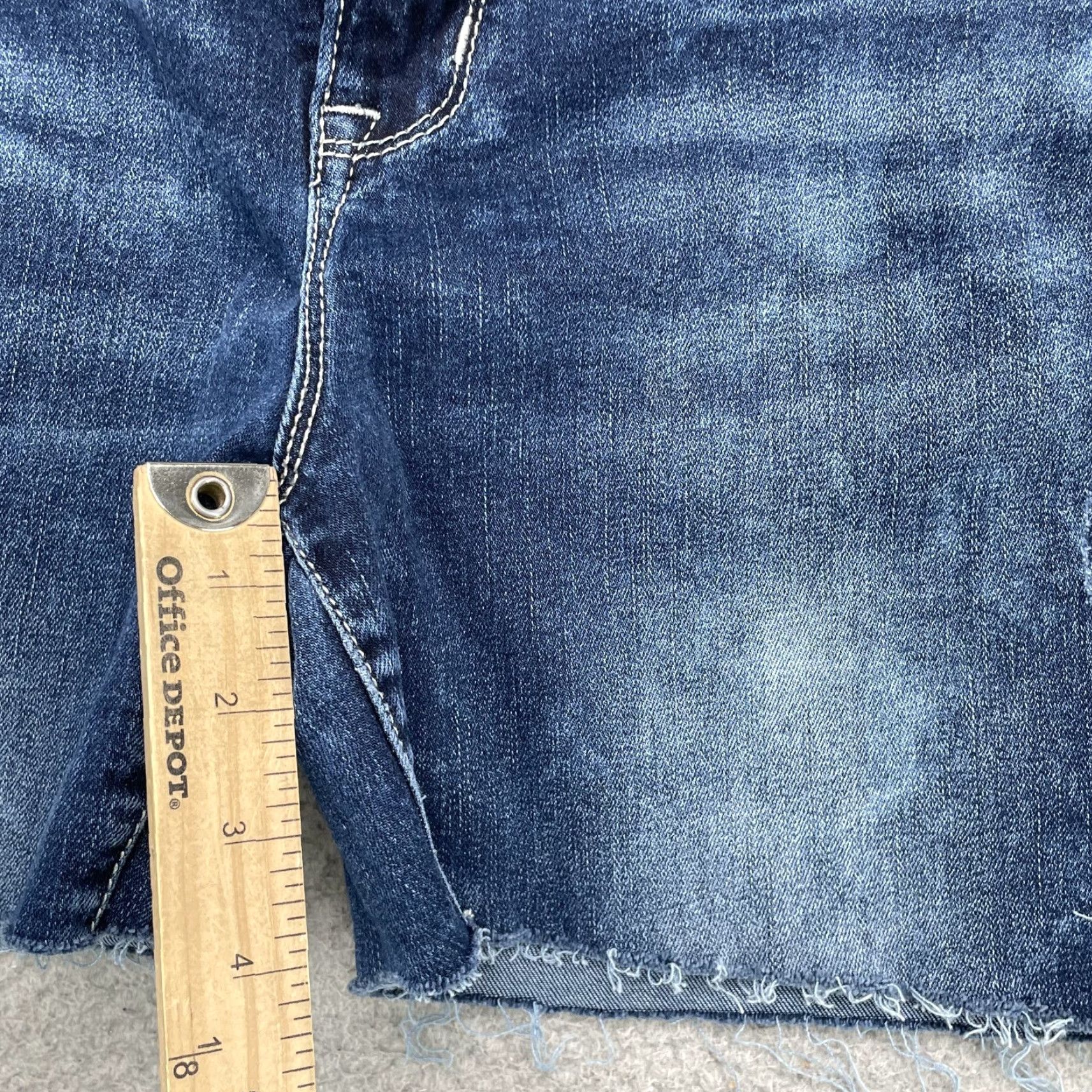 Vintage Maurice Jean Shorts Women Large Raw Cut Off Y2K Retro 90's American Preppy Rodeo Denim Size 36" / US 14 / IT 50 - 3 Thumbnail