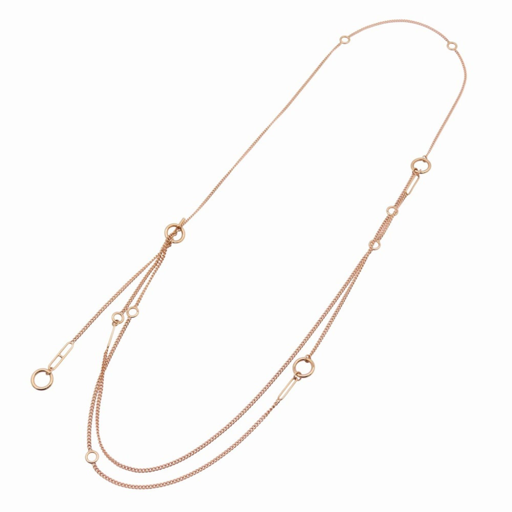 Hermes Hermes Like New Hermès Echappé KL8PG Long Necklace 750 Pink Gold 35.3g Jewelry 1314 Size ONE SIZE - 1 Thumbnail