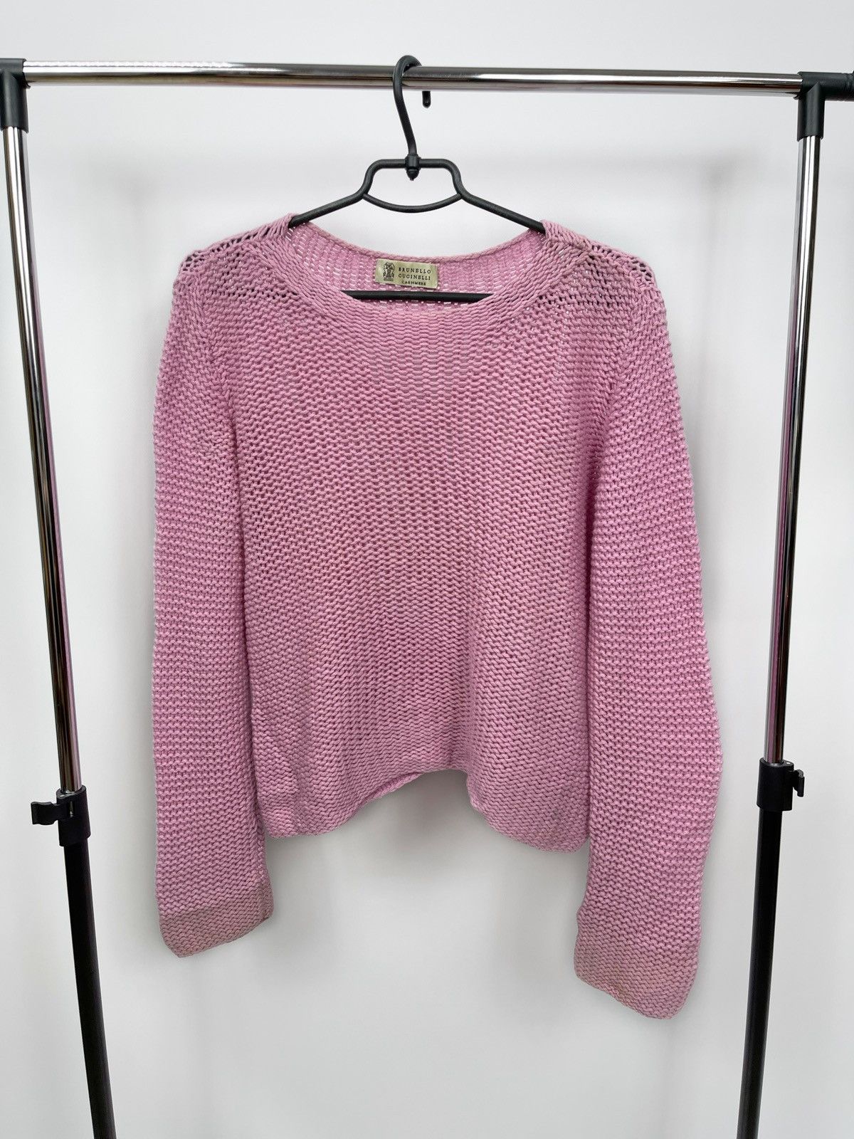 Brunello Cucinelli Sweater Women Cashmere Pink Size XL Knit