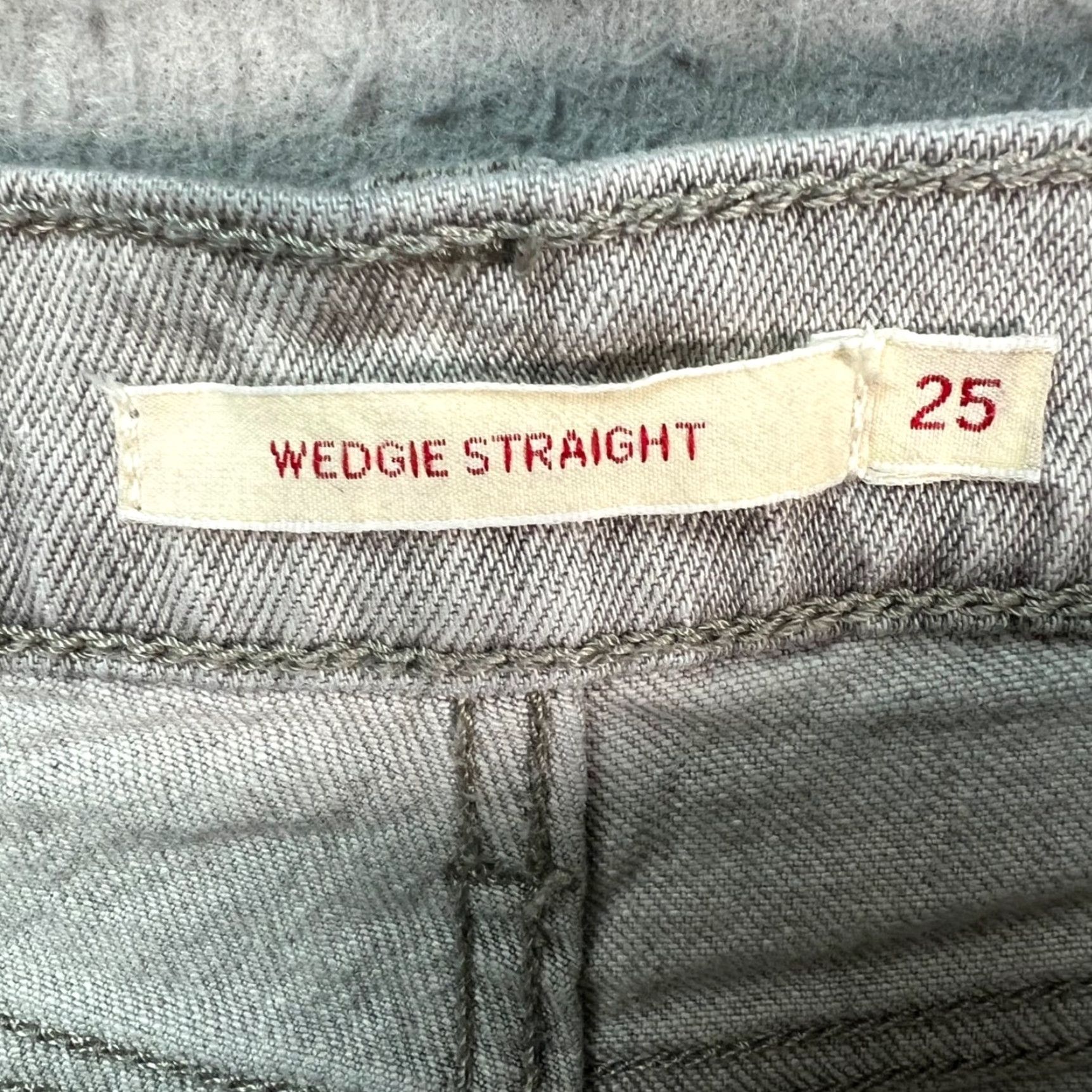 Levi's Levis Womens Jeans 25 Wedgie Straight Light Gray Cotton Blend Denim 5-Pocket 90s Vintage Style Womens Men’s Not Applicable Size 42" / US 20 - 3 Thumbnail