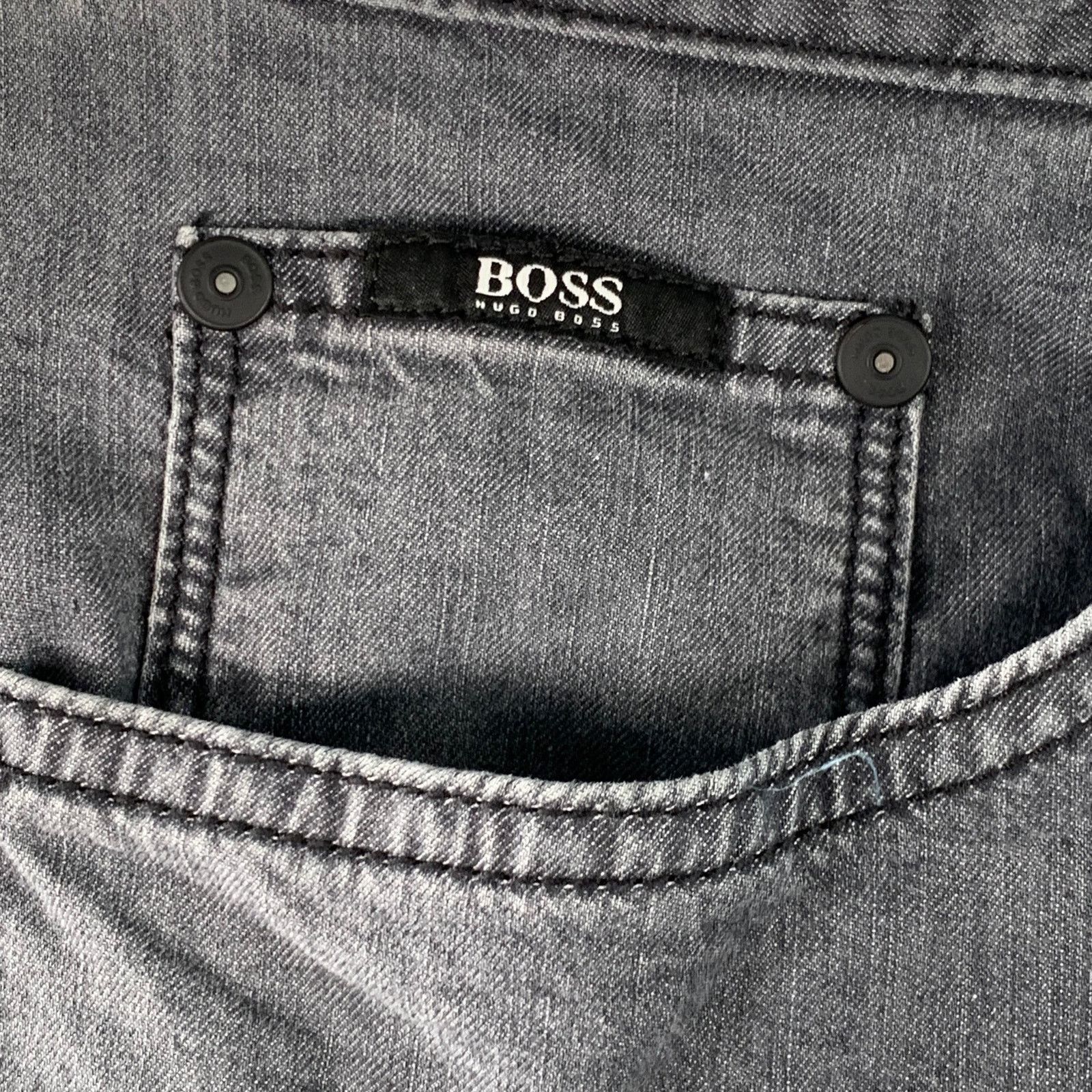 Hugo Boss Size 36 Grey Cotton Blend Straight Five Pockets Jeans Size US 36 / EU 52 - 2 Thumbnail