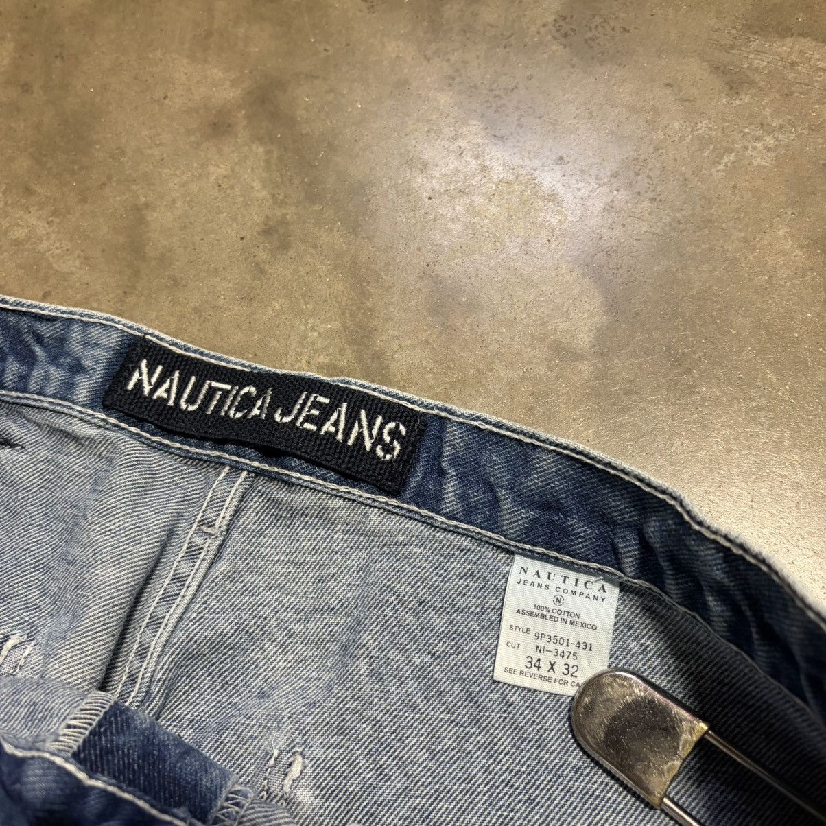 Nautica Vintage Nautica Jeans Wide Leg Baggy Carpenter Skater Y2K Size US 34 / EU 50 - 12 Thumbnail