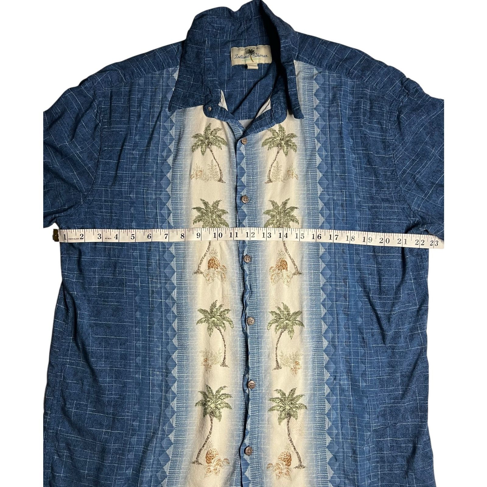 Island Shores Island Shores Palm Tree Hawaiian Shirt XL Blue Ray Tropical Size US XL / EU 56 / 4 - 10 Thumbnail