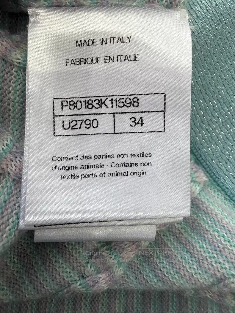 Chanel Chanel 25B blue woollen hem knitted short skirt Size 42" / US 20 - 5 Thumbnail