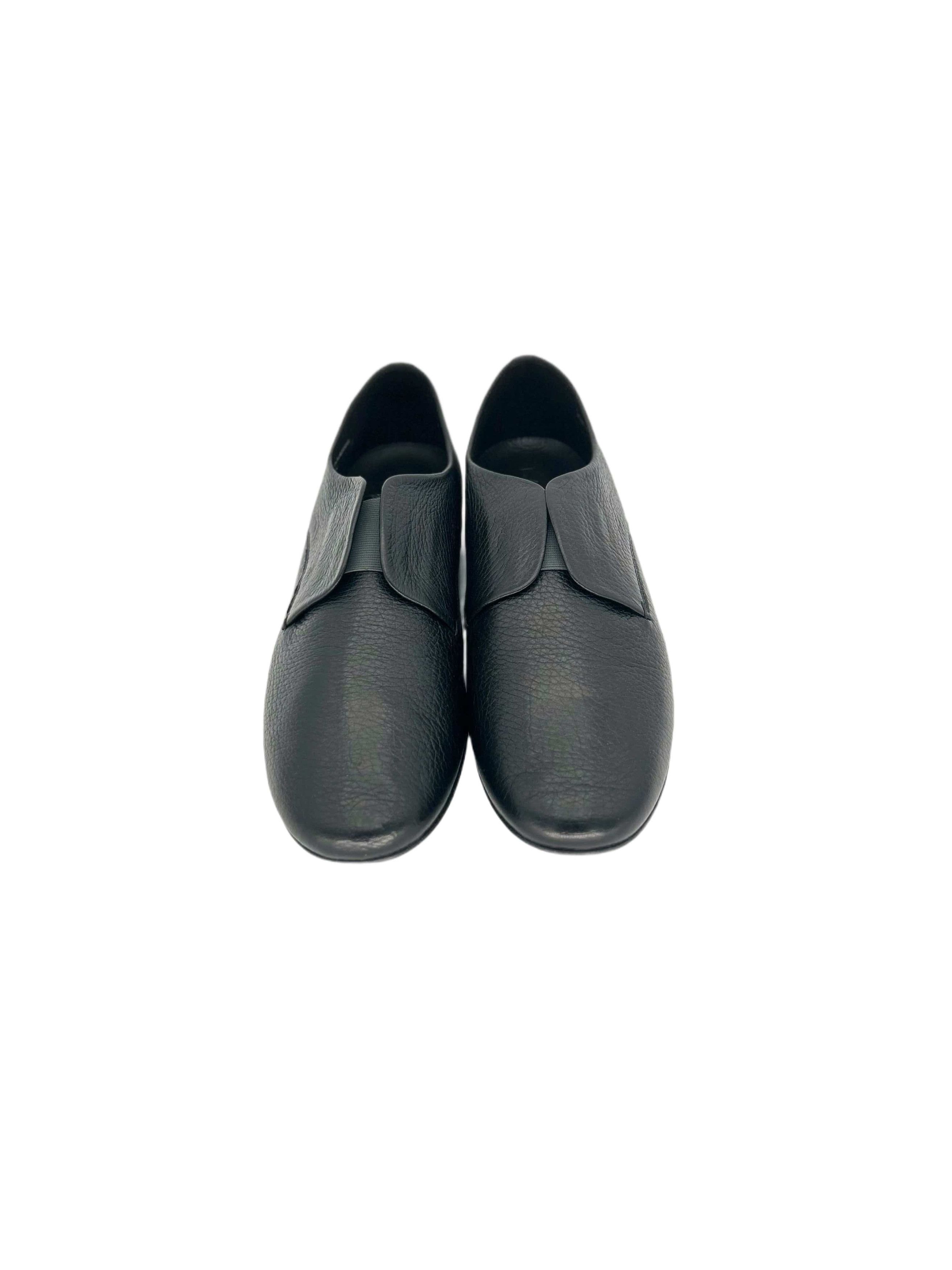 Lanvin Lanvin Black Grain Leather Slip On Derby Style Shoe Size US 6 / EU 39 - 3 Thumbnail