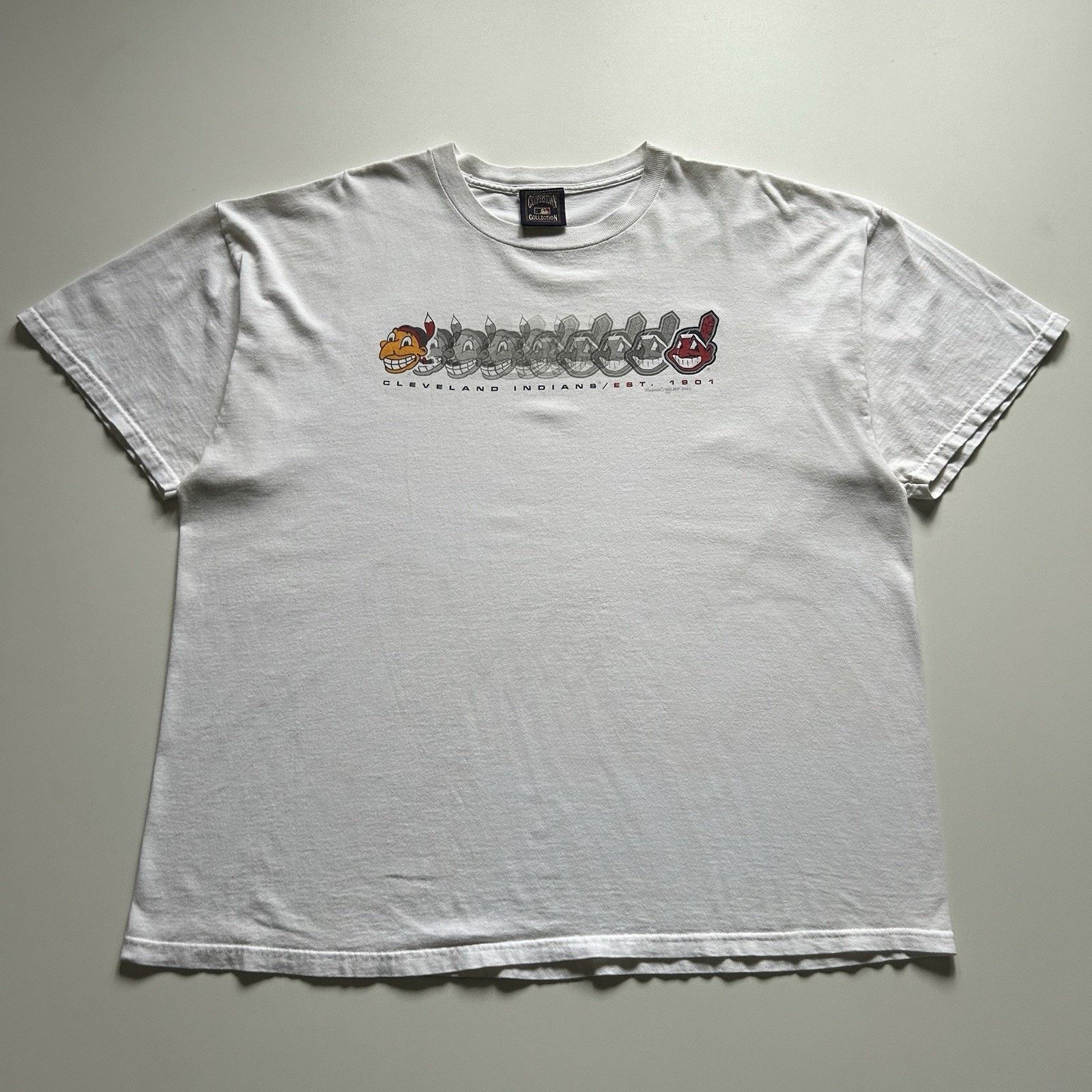 Majestic Cleveland Indians Majestic T-Shirt 2XL Vintage Y2K MLB Rare Size US XXL / EU 58 / 5 - 1 Thumbnail