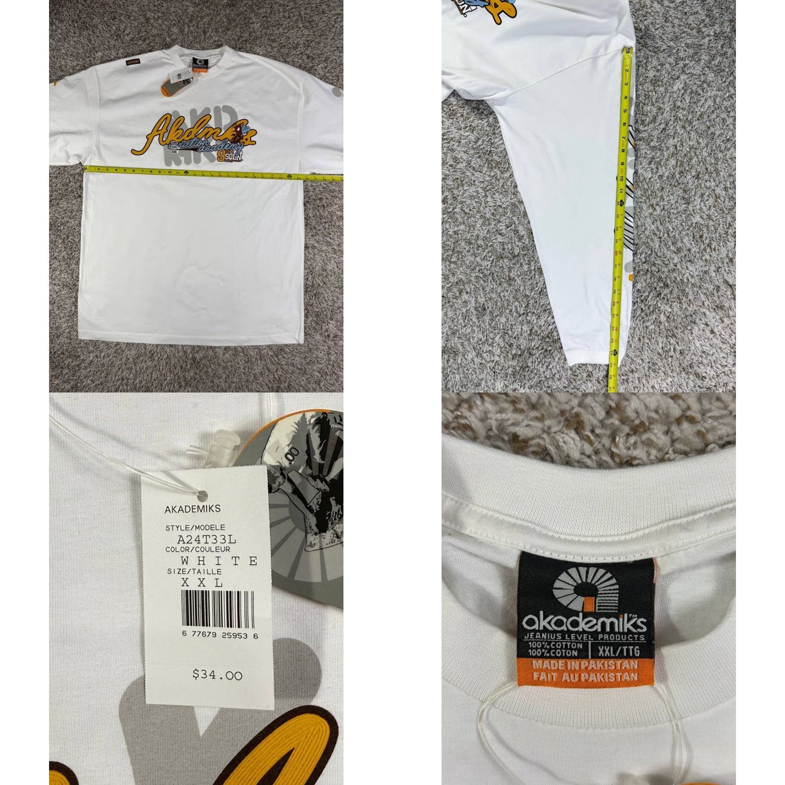 Akademiks Akademiks T-Shirt Long Sleeve Size US XXL / EU 58 / 5 - 8 Thumbnail