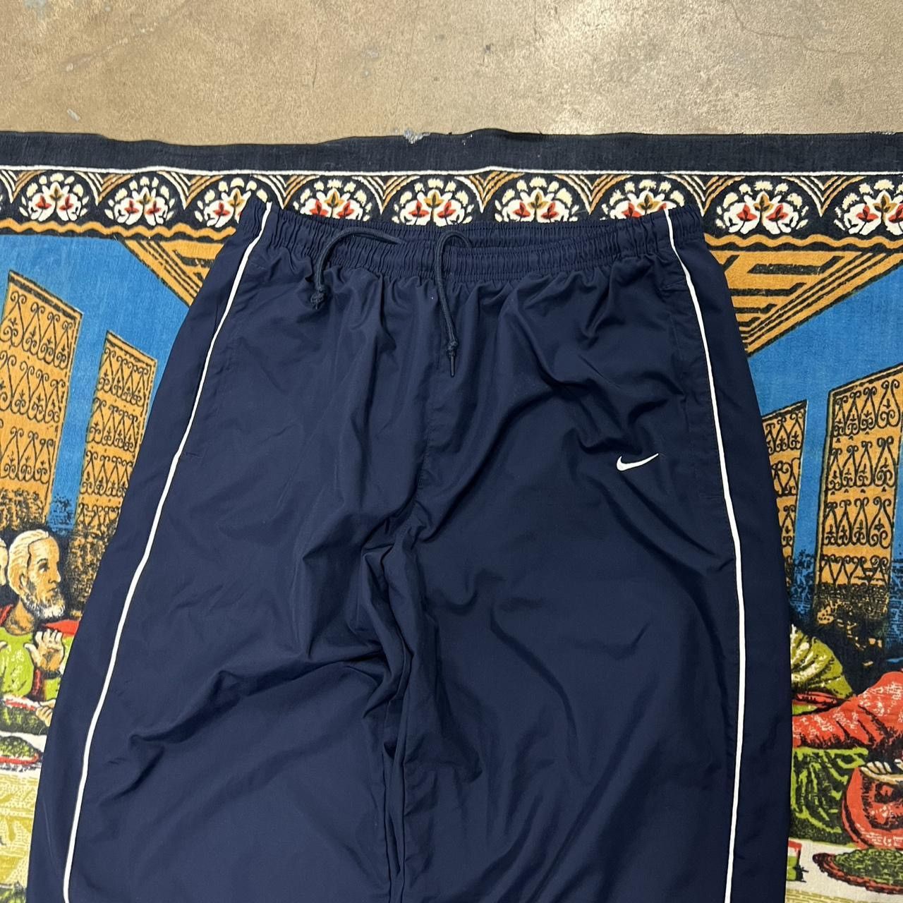 Nike Navy blue Nike track pants size xl double pipe stripes baggy Size US 36 / EU 52 - 4 Thumbnail