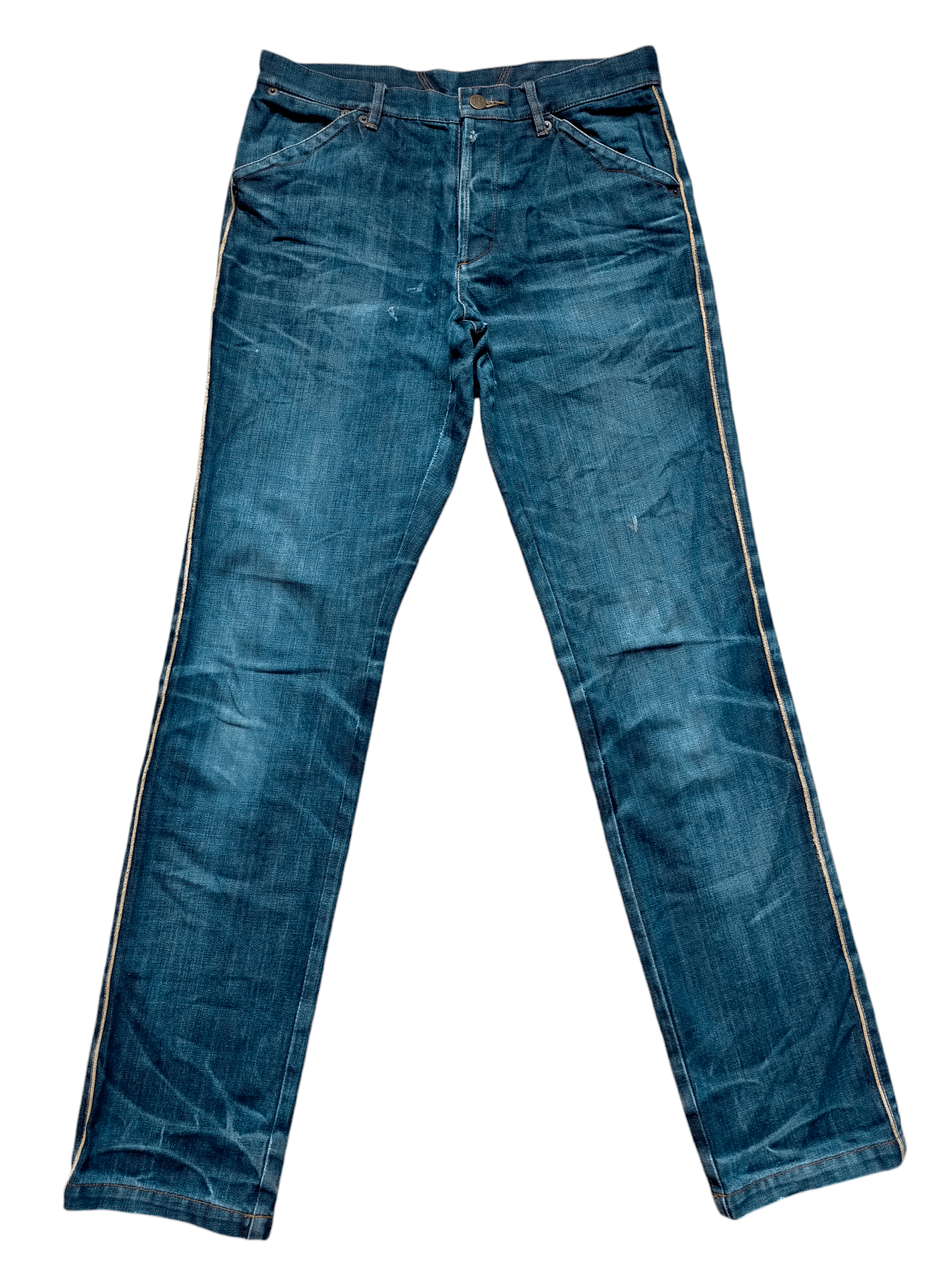 Jean Paul Gaultier Jean Paul Gaultier Buckle Back Denim Pants Size US 30 / EU 46 - 2 Thumbnail