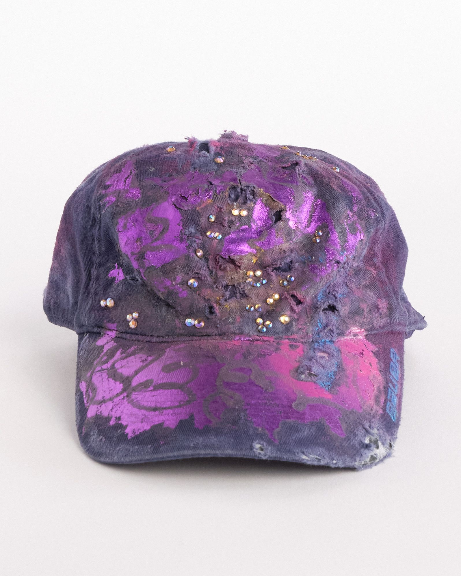 Other ASTROBOI* Blue 'Milky Way' Thrashed Metallic Rhinestone Hat Size ONE SIZE - 1 Thumbnail
