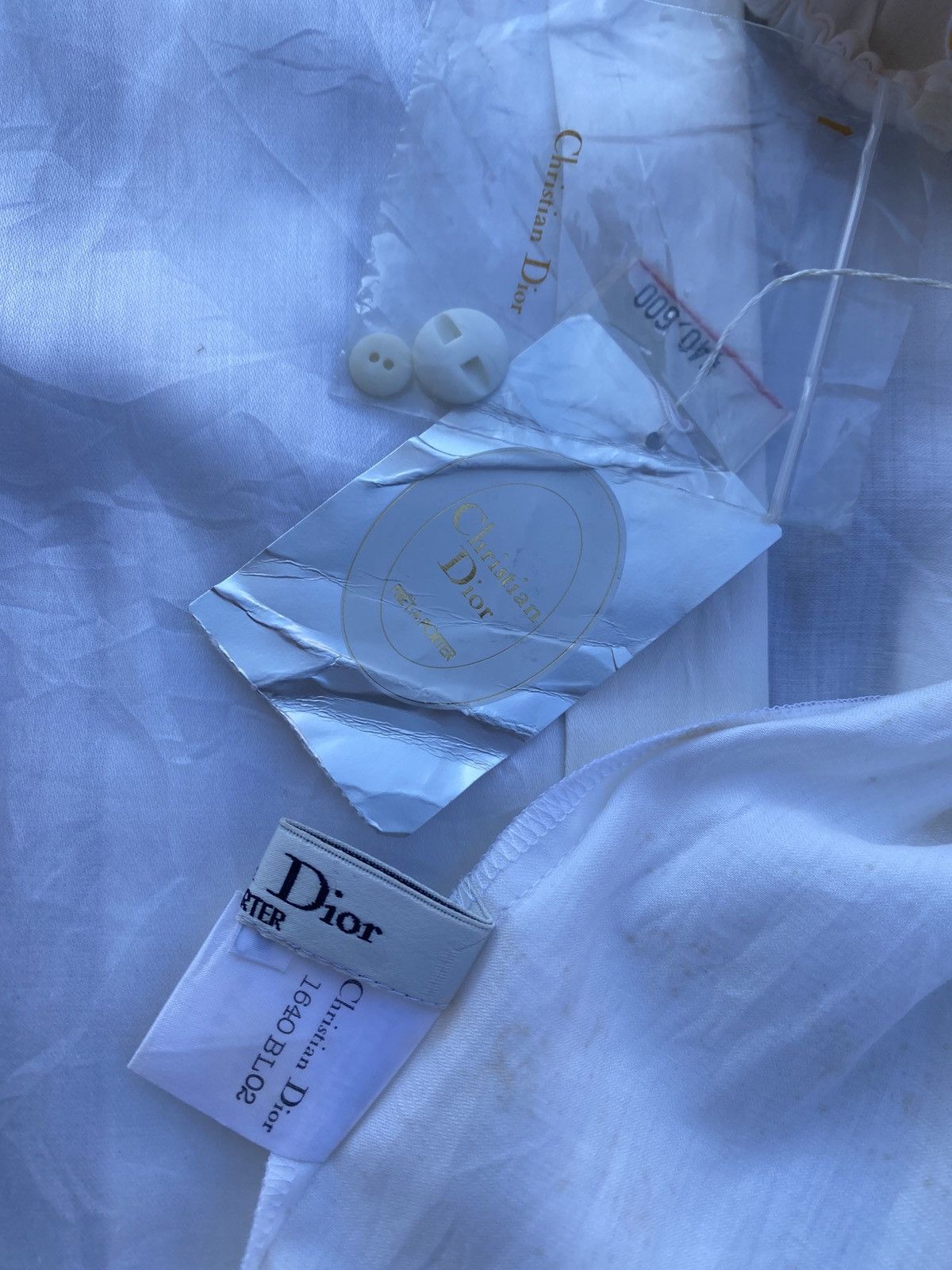 Christian Dior Monsieur Vintage Christian Dior Embroidered Balloon Sleeve Blouse Size M / US 6-8 / IT 42-44 - 20 Thumbnail