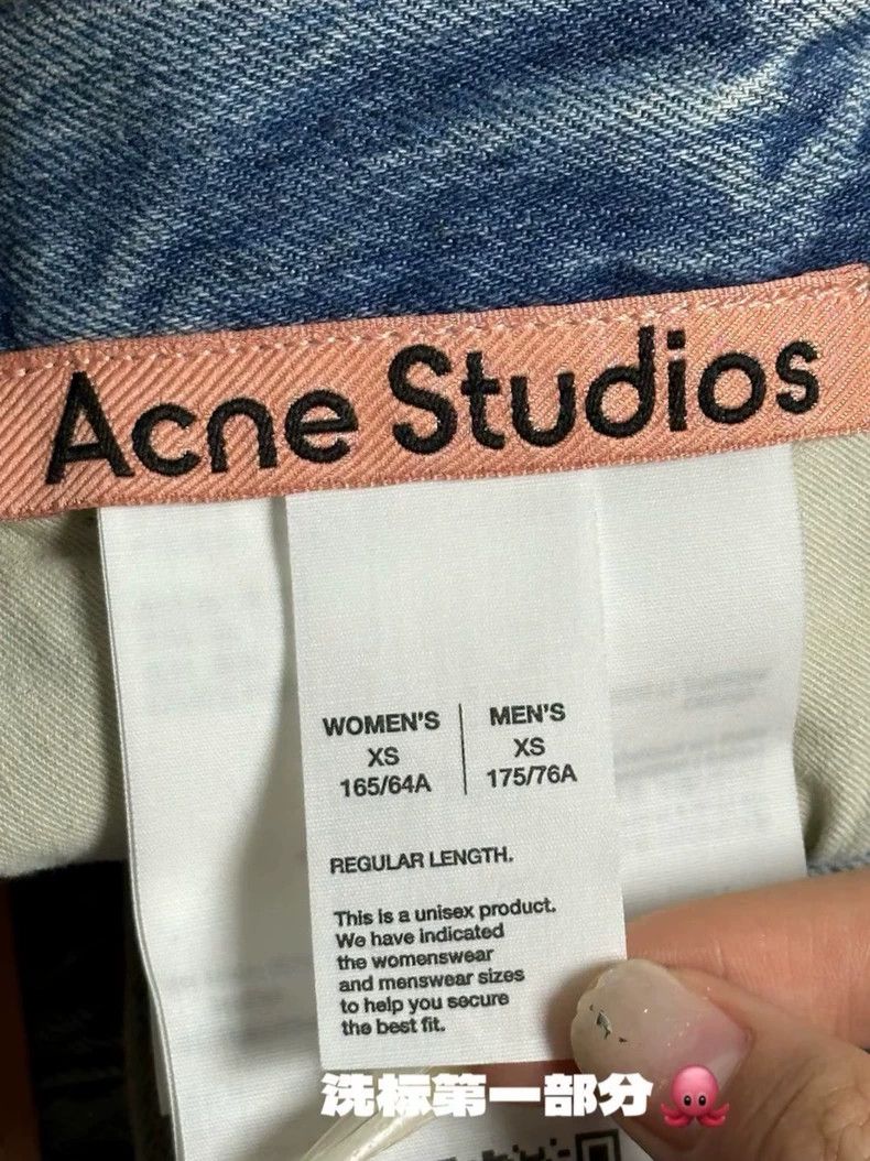 Acne Studios Acne Studios size:XS Washed blue splashed ink jeans Size 22" - 4 Thumbnail