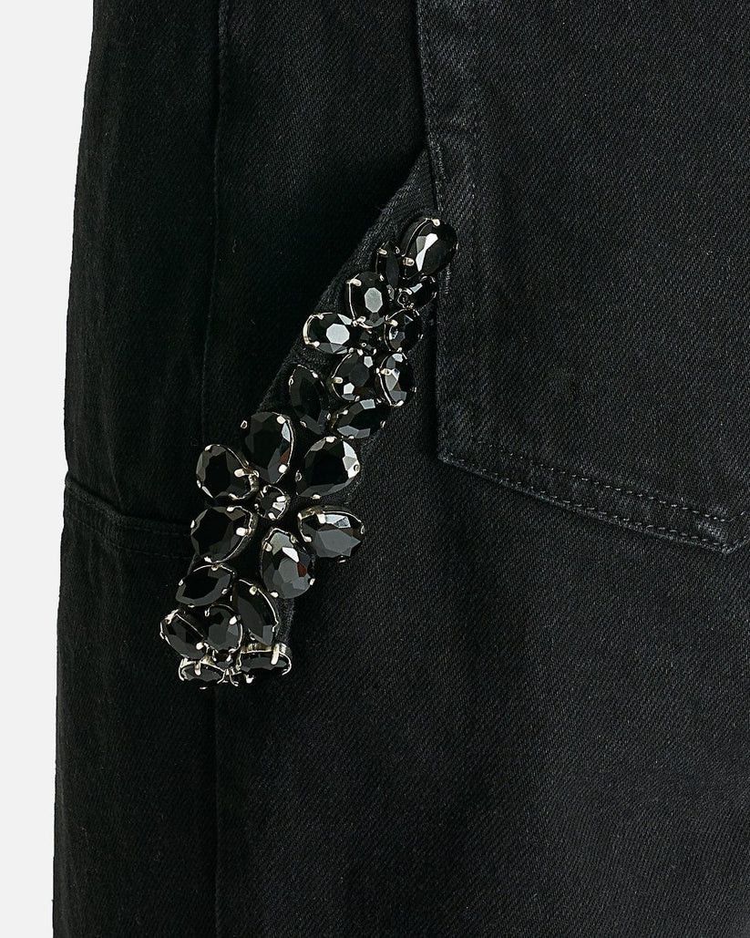 Simone Rocha o1s1v1r1oon0825 Straight Workwear Denim Jeans in Black Size US 36 / EU 52 - 7 Thumbnail