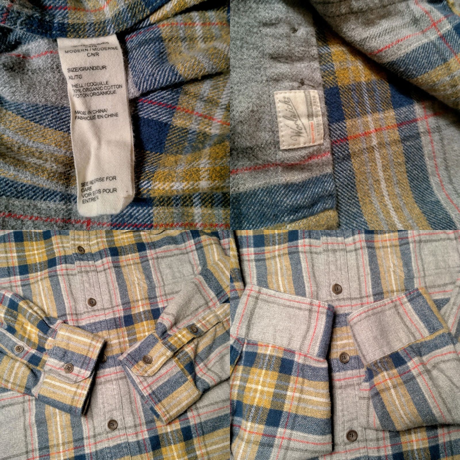 Vintage Woolrich Shirt Mens XL Flannel Gray Plaid Button-Down Work Outdoors Camp Casual Classic Outdoorsy Lumberjack Size US XL / EU 56 / 4 - 8 Thumbnail