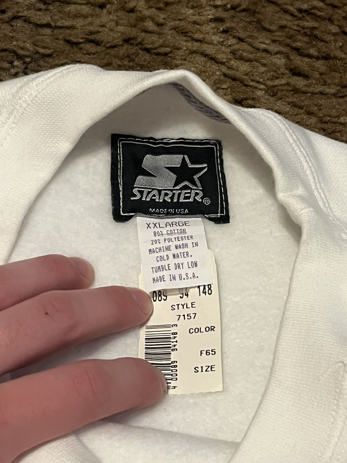 Starter Vintage Starter Blank Crewneck Sweatshirt White XXLarge NWT Size US XXL / EU 58 / 5 - 5 Thumbnail