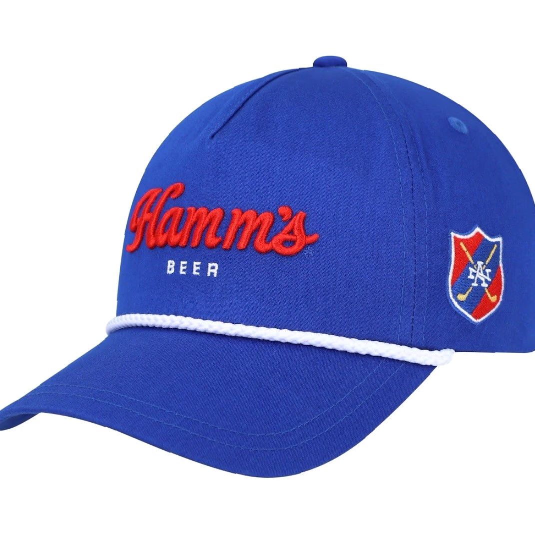American Needle American Needle Hamm’s Beer Hat Cap Snap Back Rope 19th Hole Collection Golf Classic Adjustable One Size Blue Mens Hoodie? Size ONE SIZE - 2 Thumbnail