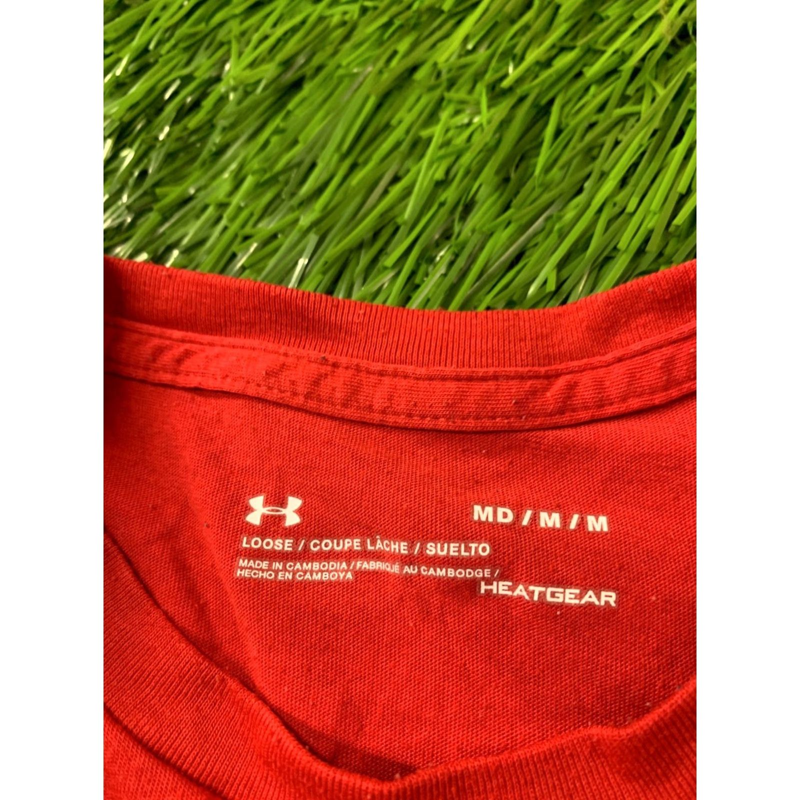 Under Armour Under Armour HeatGear Shirt Mens T-Shirt Jersey Red 2018 Medium Cotton Polyester CrossFit Short Sleeve Crew Neck Community Size US M / EU 48-50 / 2 - 4 Thumbnail