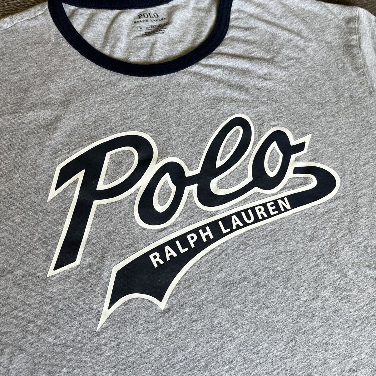 Polo Ralph Lauren × Ralph Lauren × Vintage Polo Ralph Lauren Script Cursive Logo Ringer Varsity T Shirt Size US XL / EU 56 / 4 - 3 Thumbnail